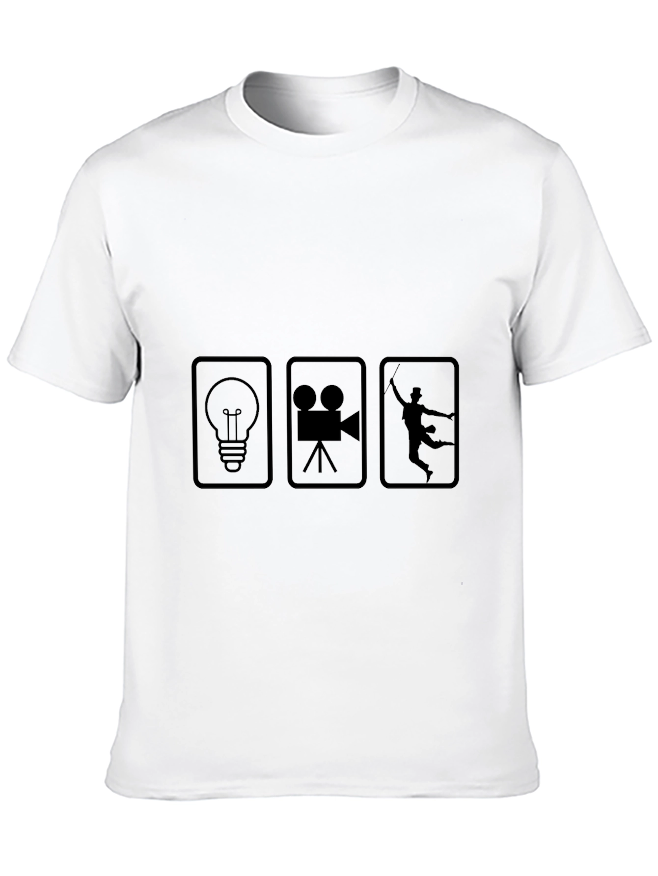 Film Crew Black T-Shirt - Lights Camera Action!