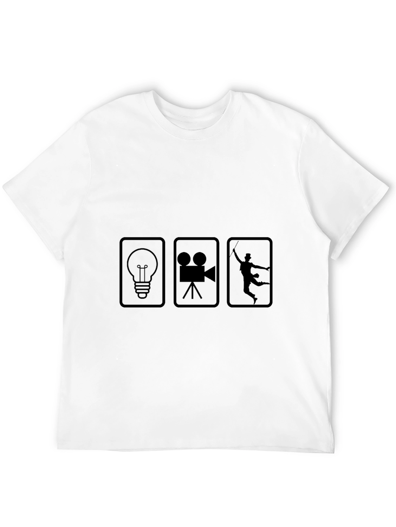 Film Crew Black T-Shirt - Lights Camera Action!