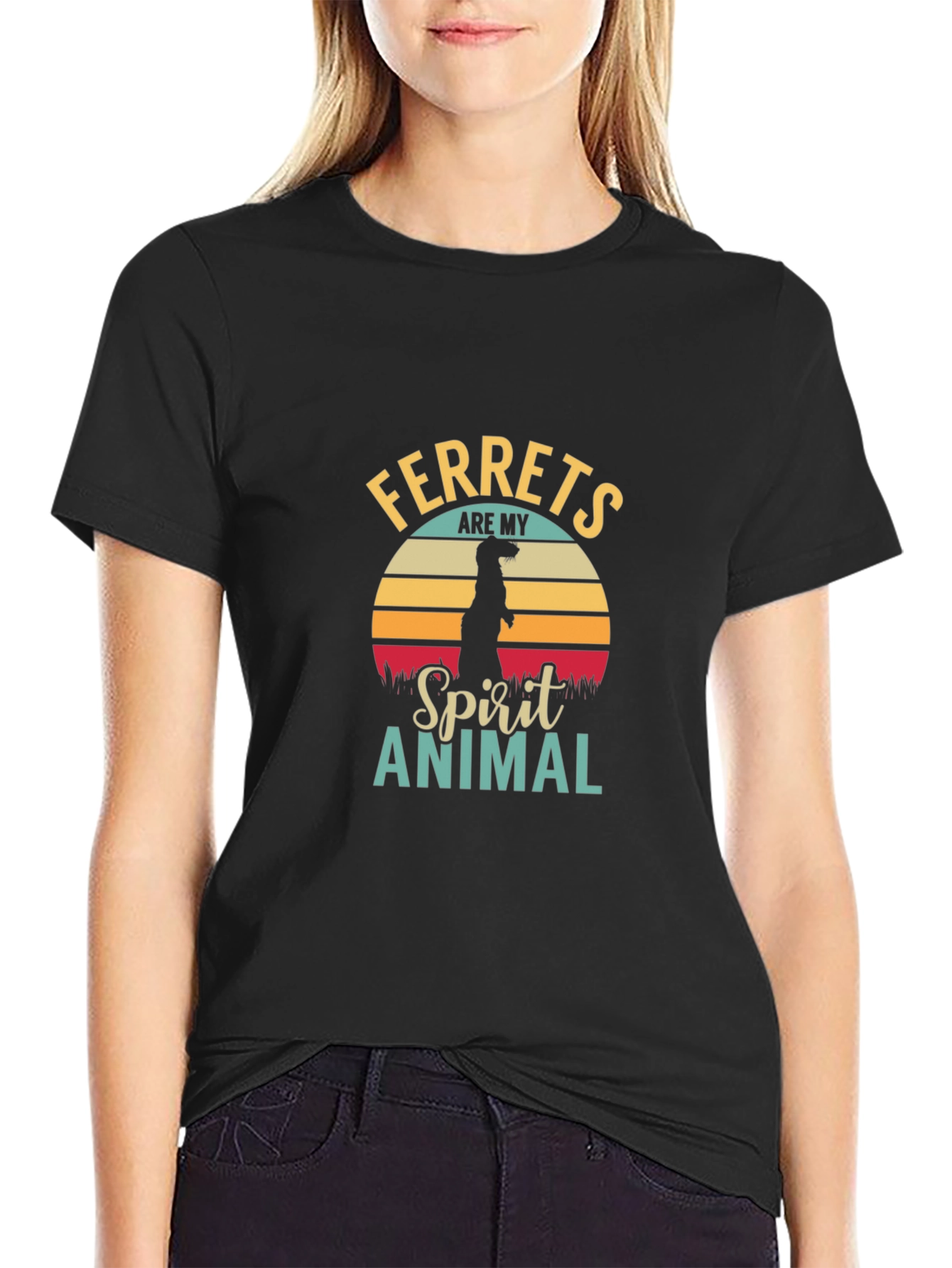 Ferret Spirit Animal Graphic Tee