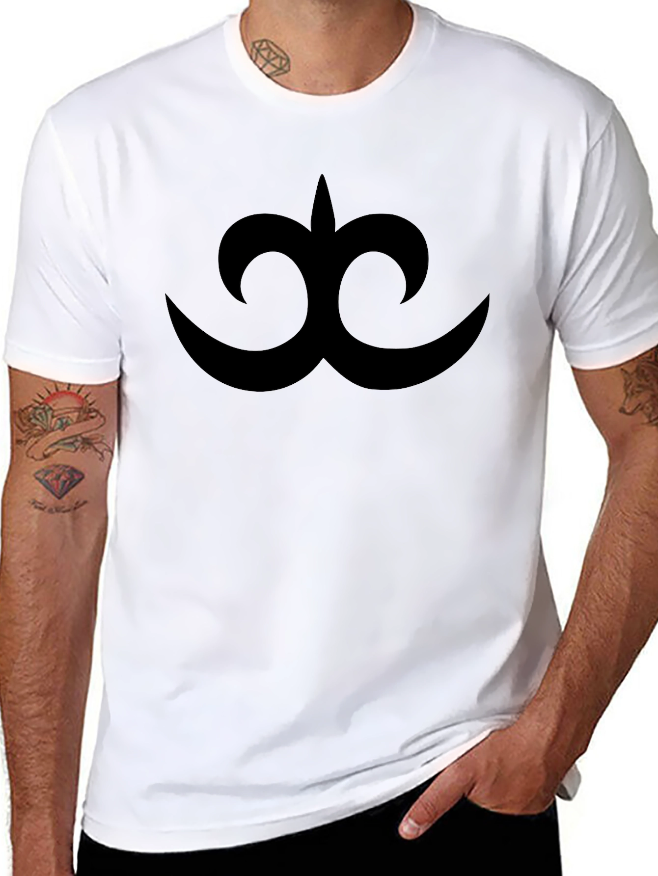 Symbol Graphic Black T-Shirt - Modern Casual Wear