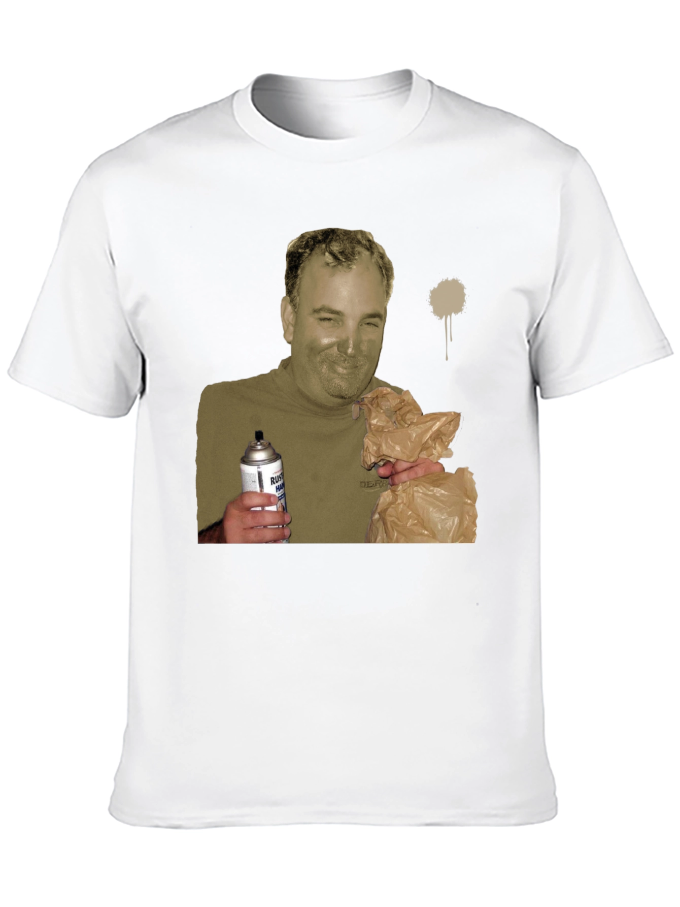 Humorous Man Holding Spray Paint Can T-Shirt