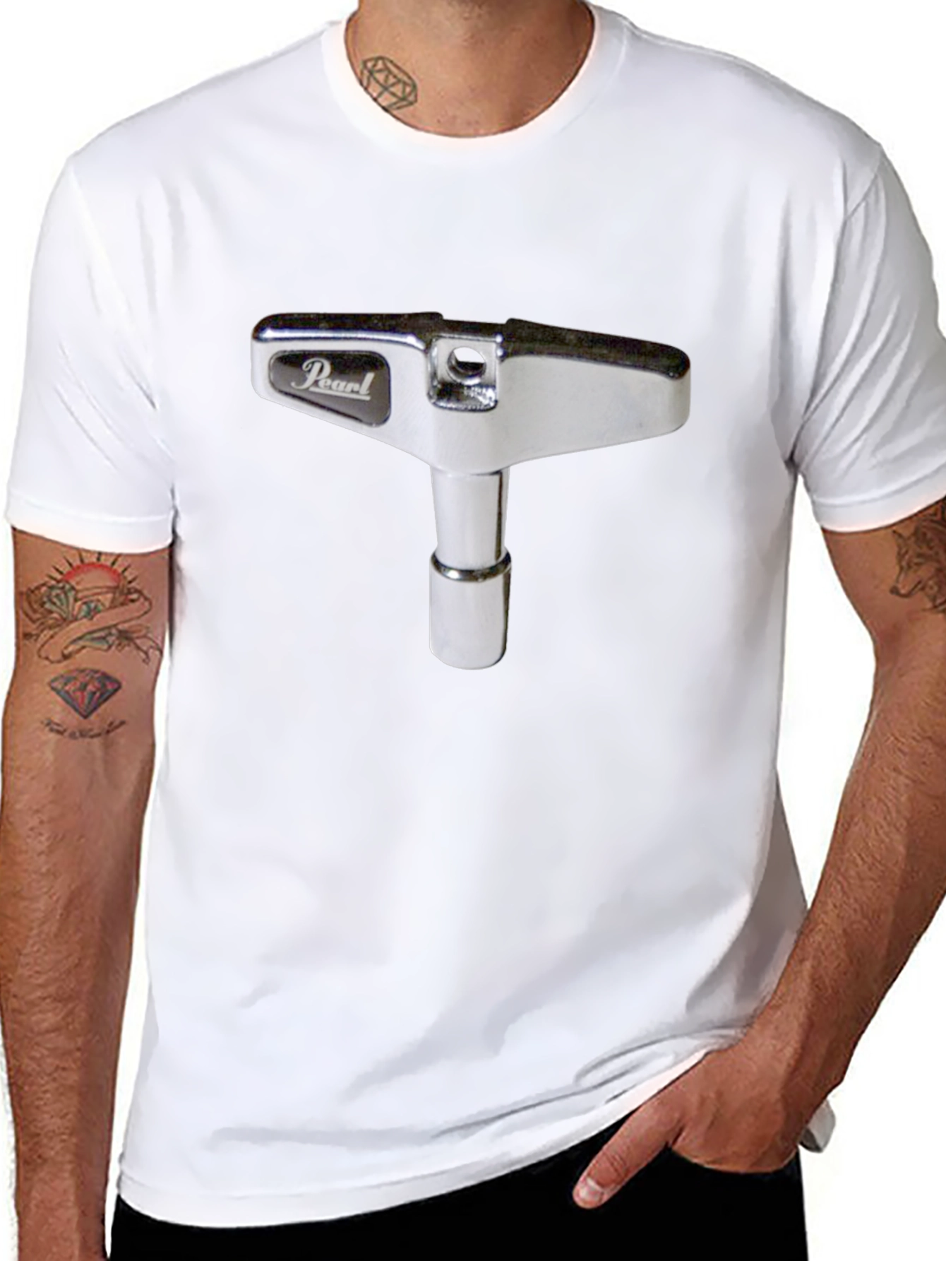 Pearl Drum Key T-Shirt - Black Musician Apparel