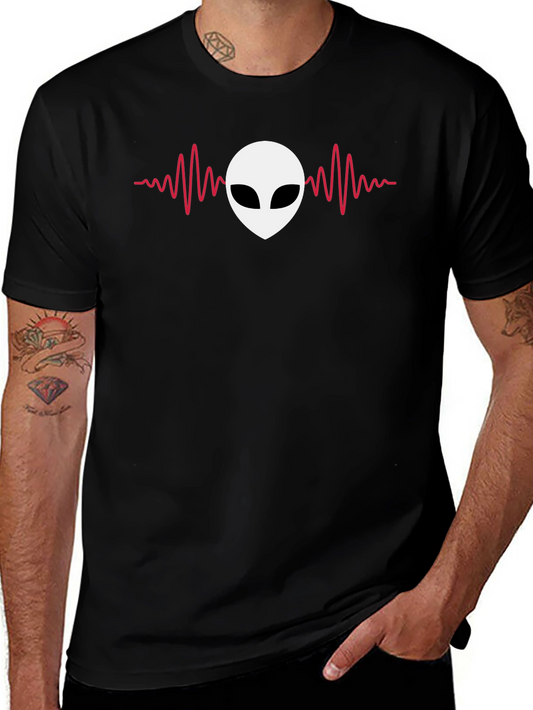 Alien Heartbeat T-Shirt - Mens Black Tee