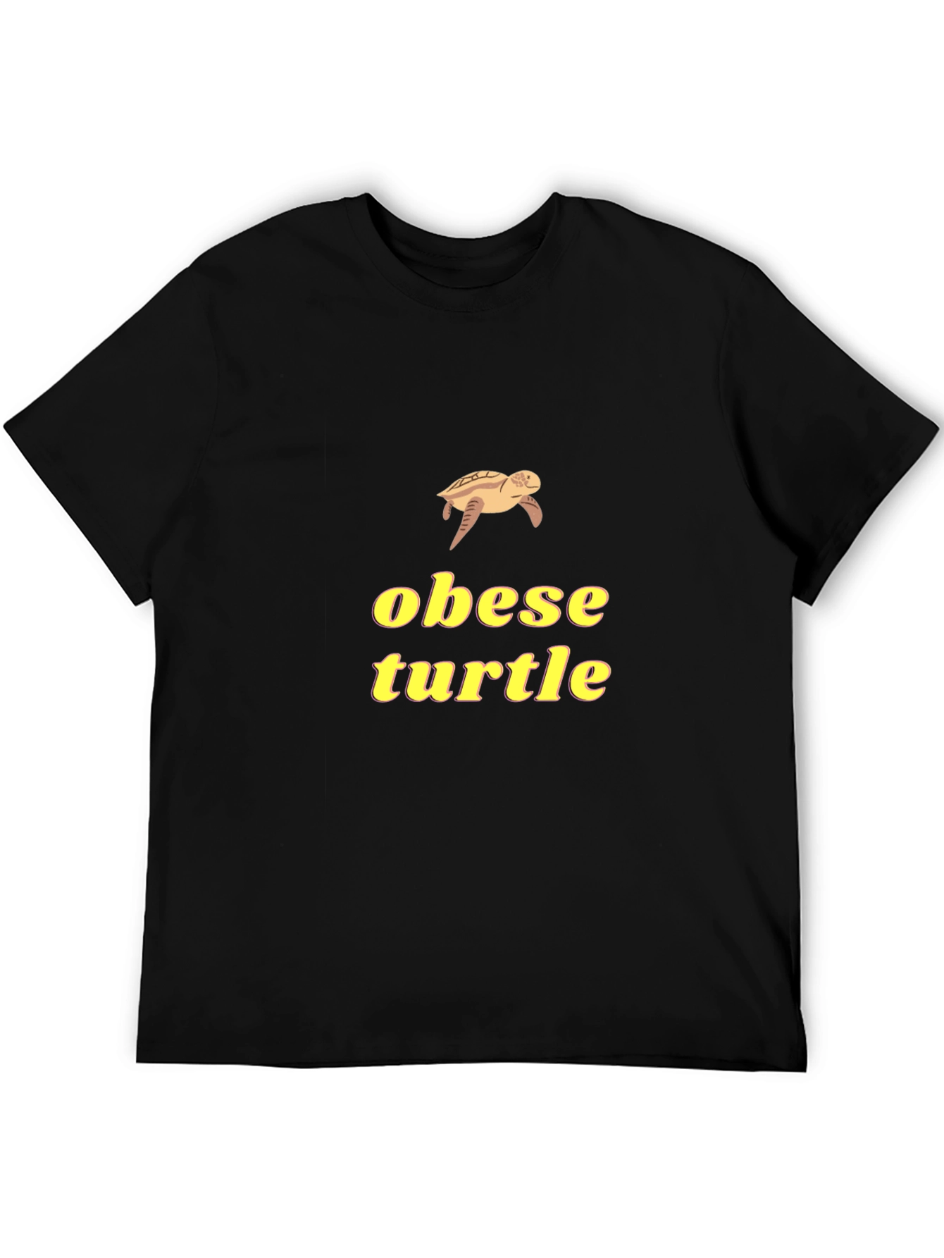 Obese Turtle Graphic Tee - Funny Novelty Shirt