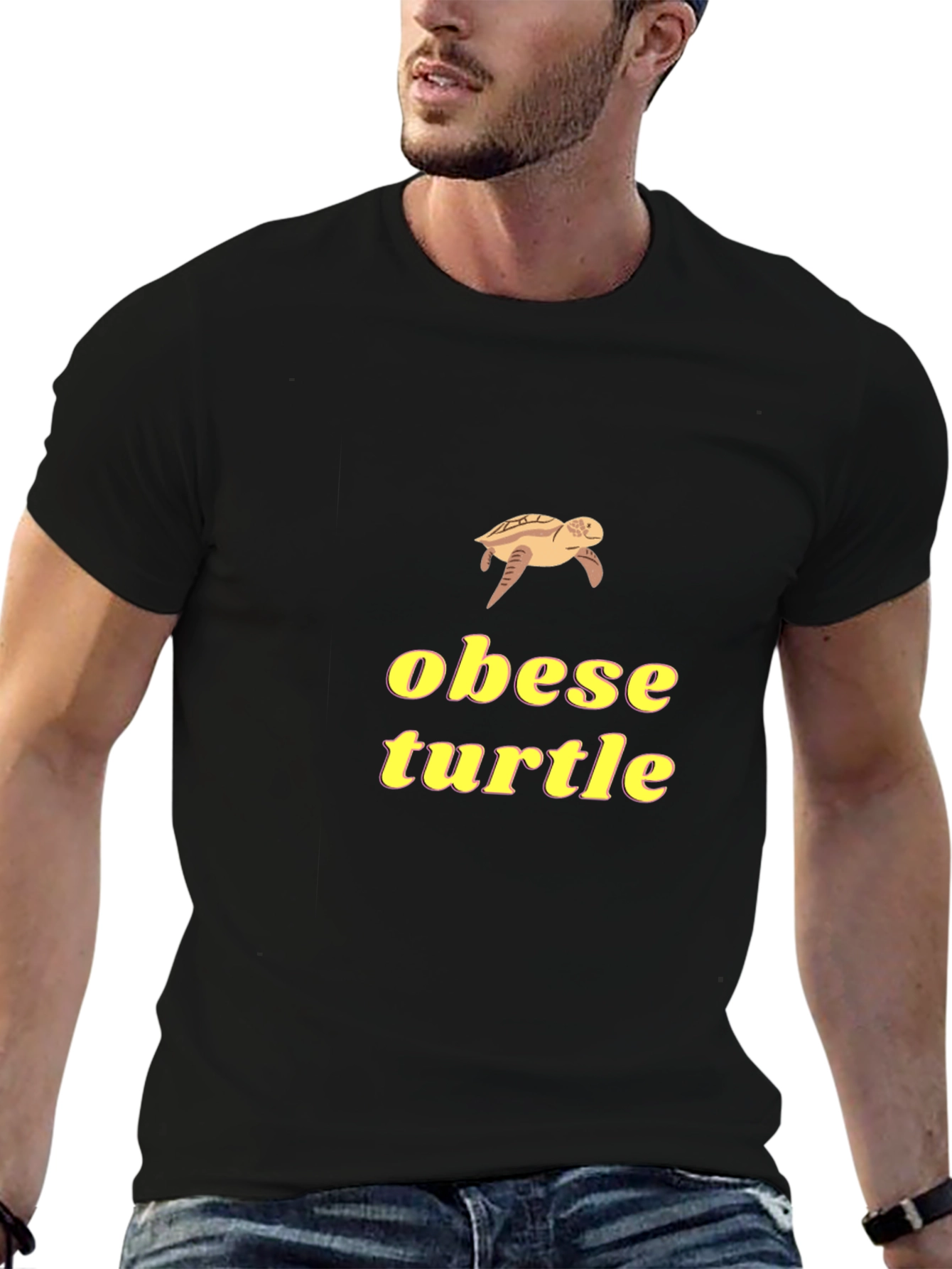 Obese Turtle Graphic Tee - Funny Novelty Shirt