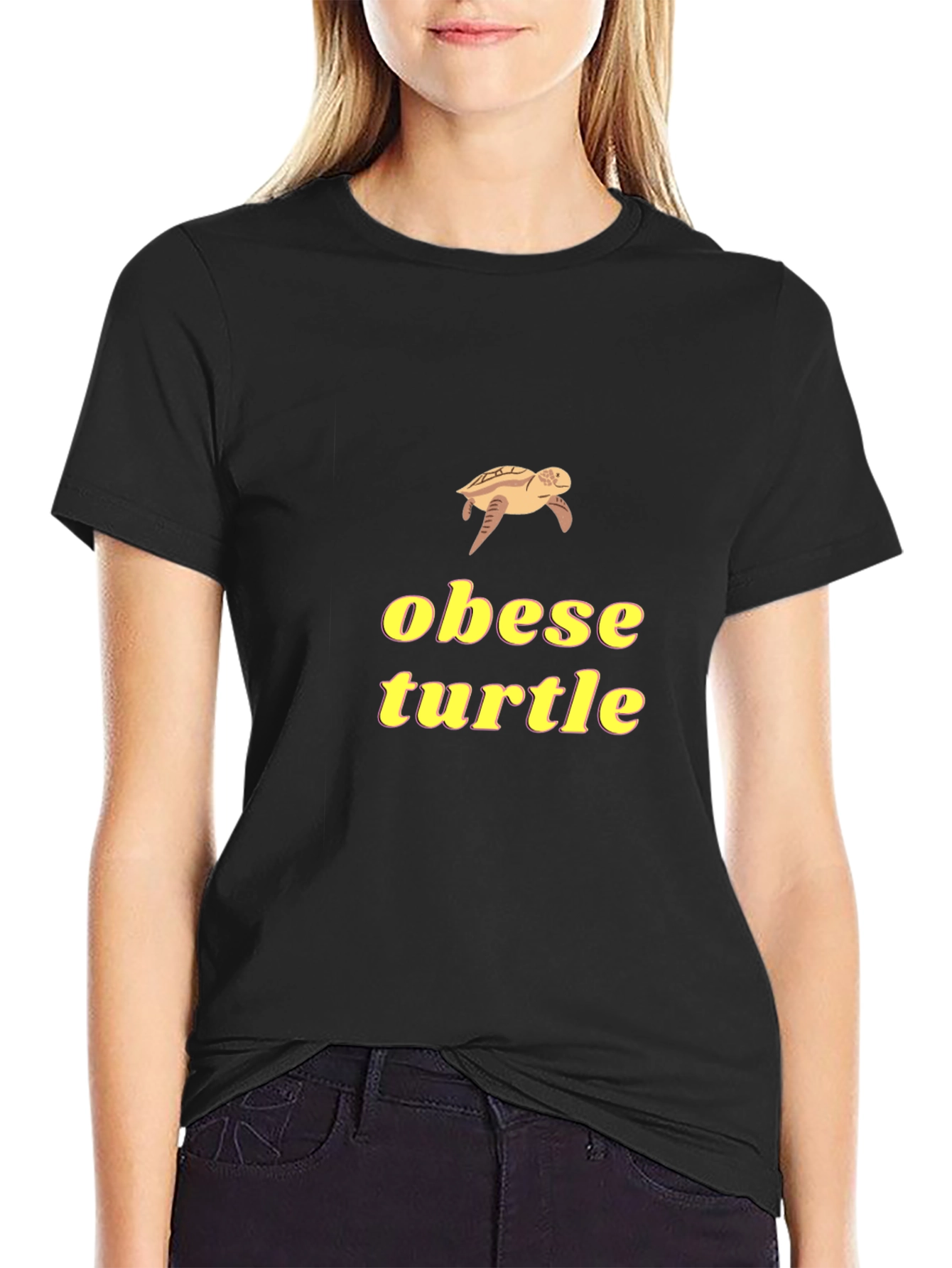 Obese Turtle Graphic Tee - Funny Novelty Shirt