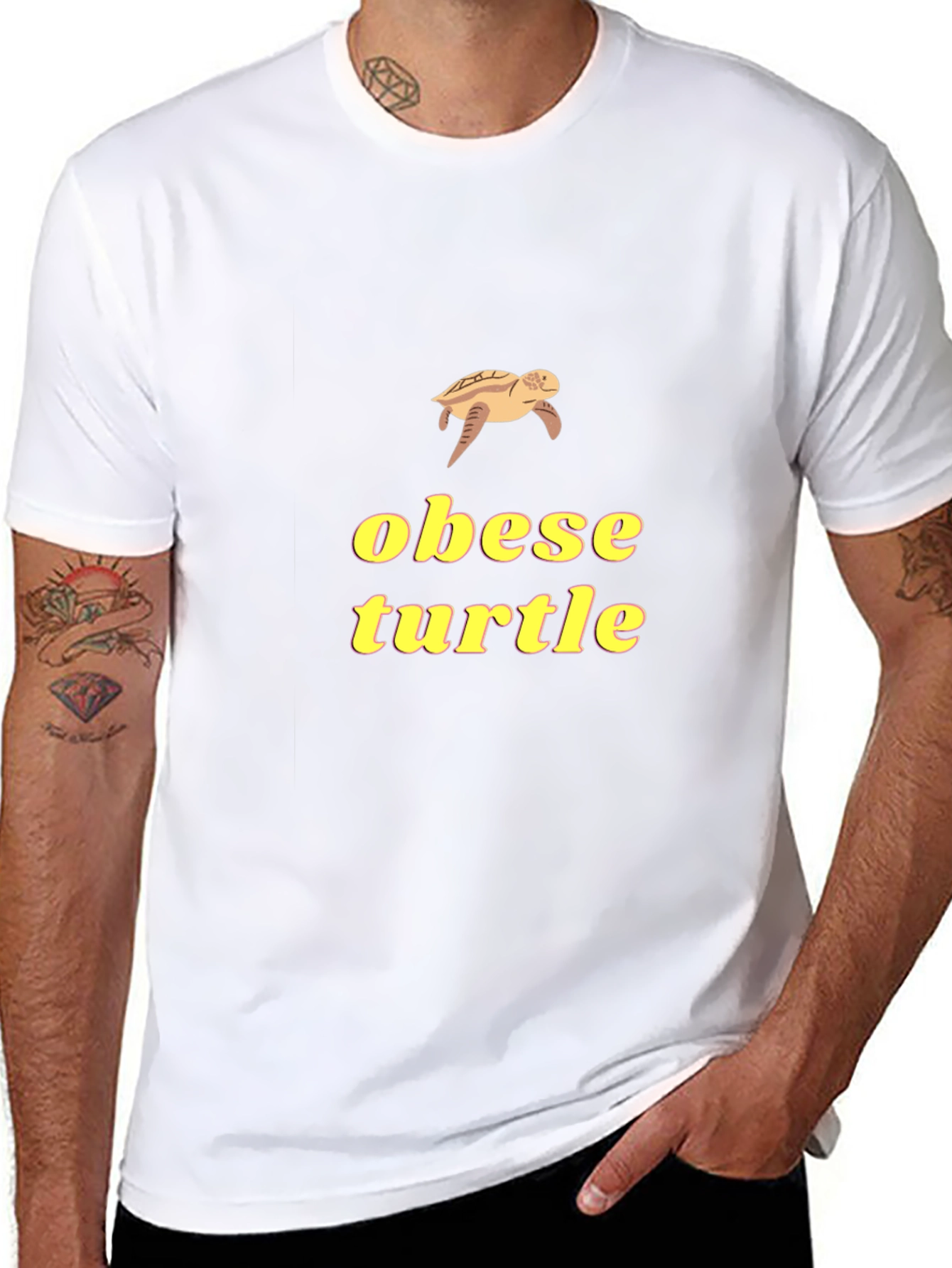 Obese Turtle Graphic Tee - Funny Novelty Shirt