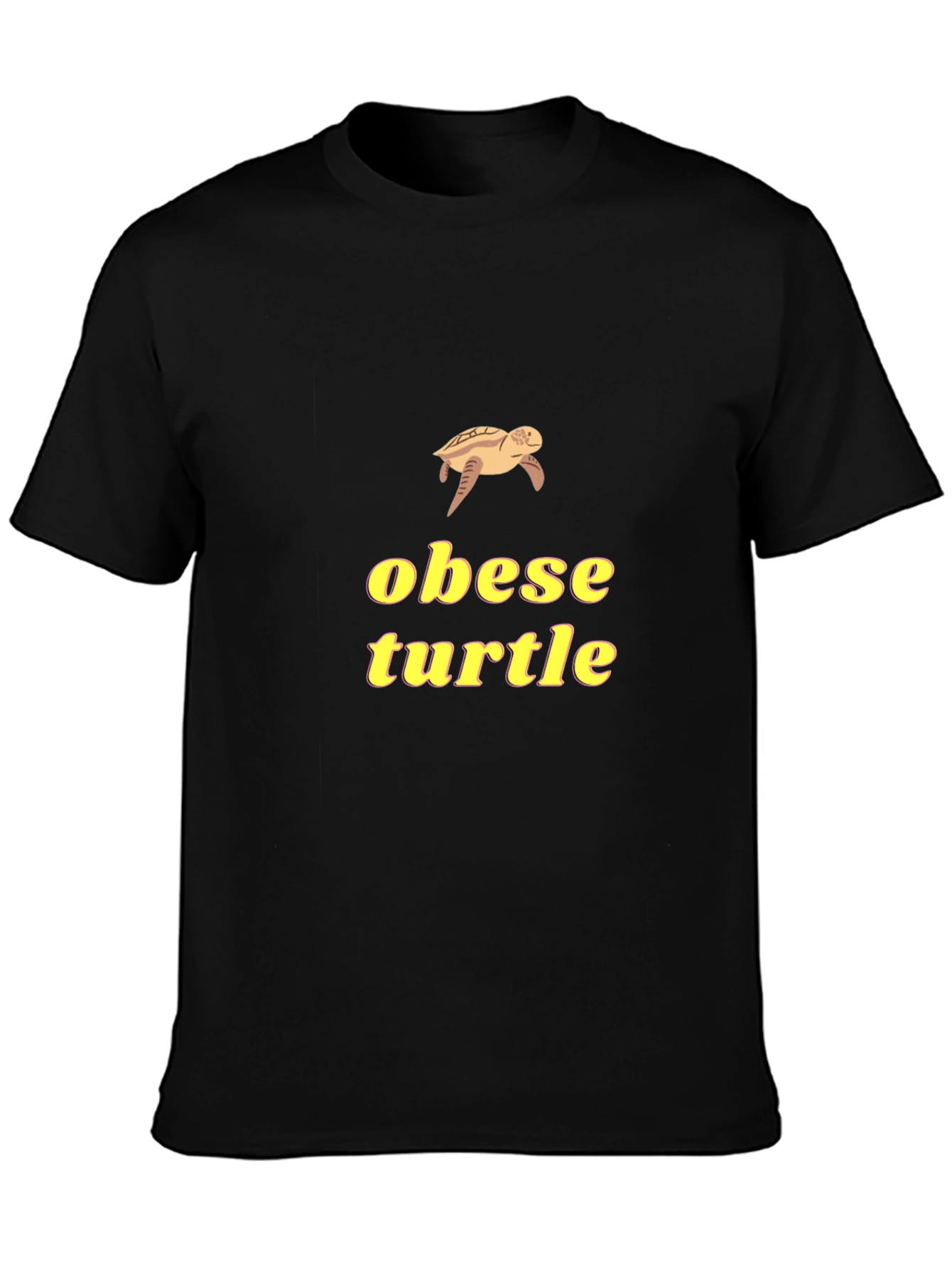Obese Turtle Graphic Tee - Funny Novelty Shirt