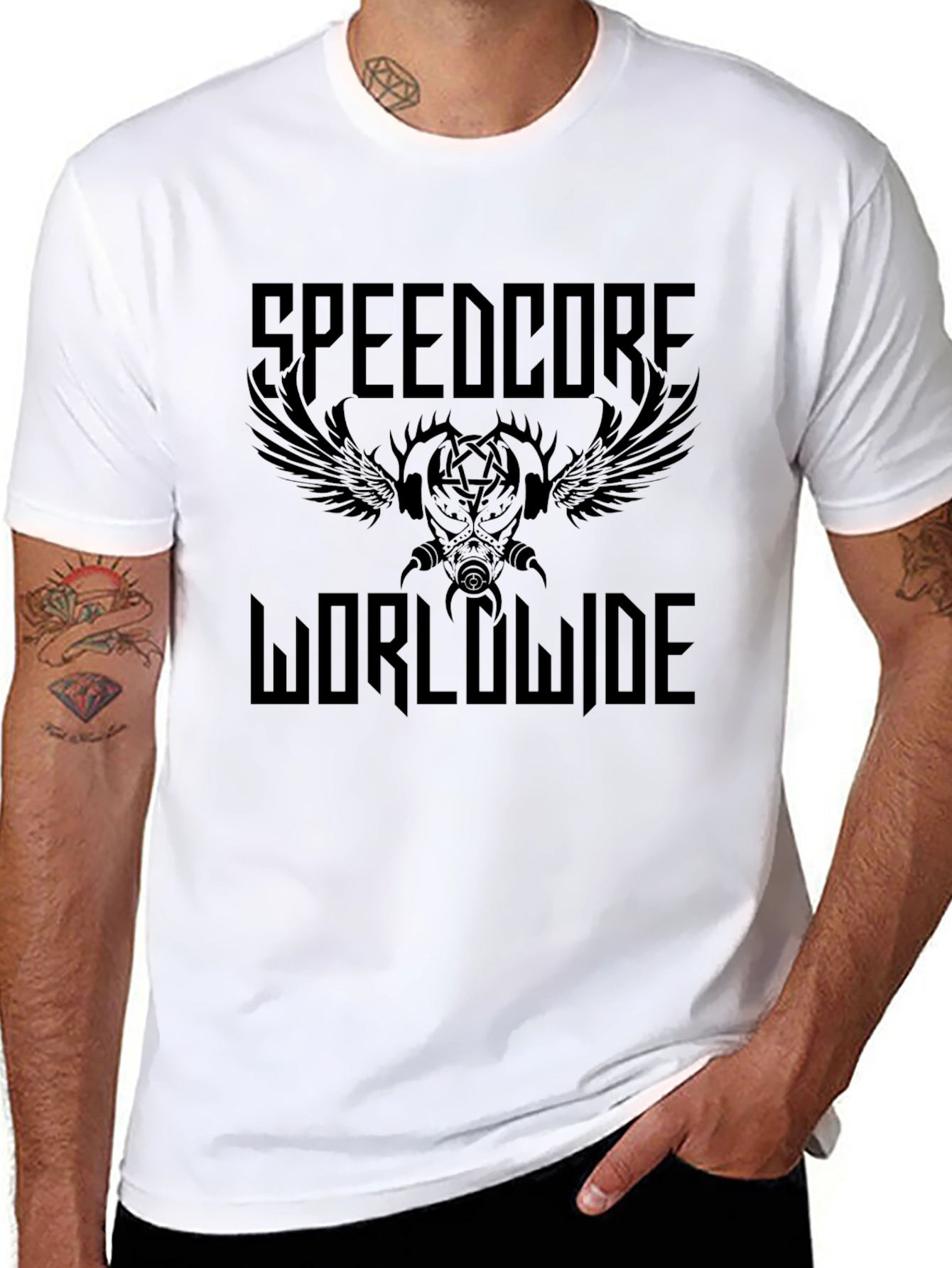 Speedcore Worldwide Black Graphic T-Shirt
