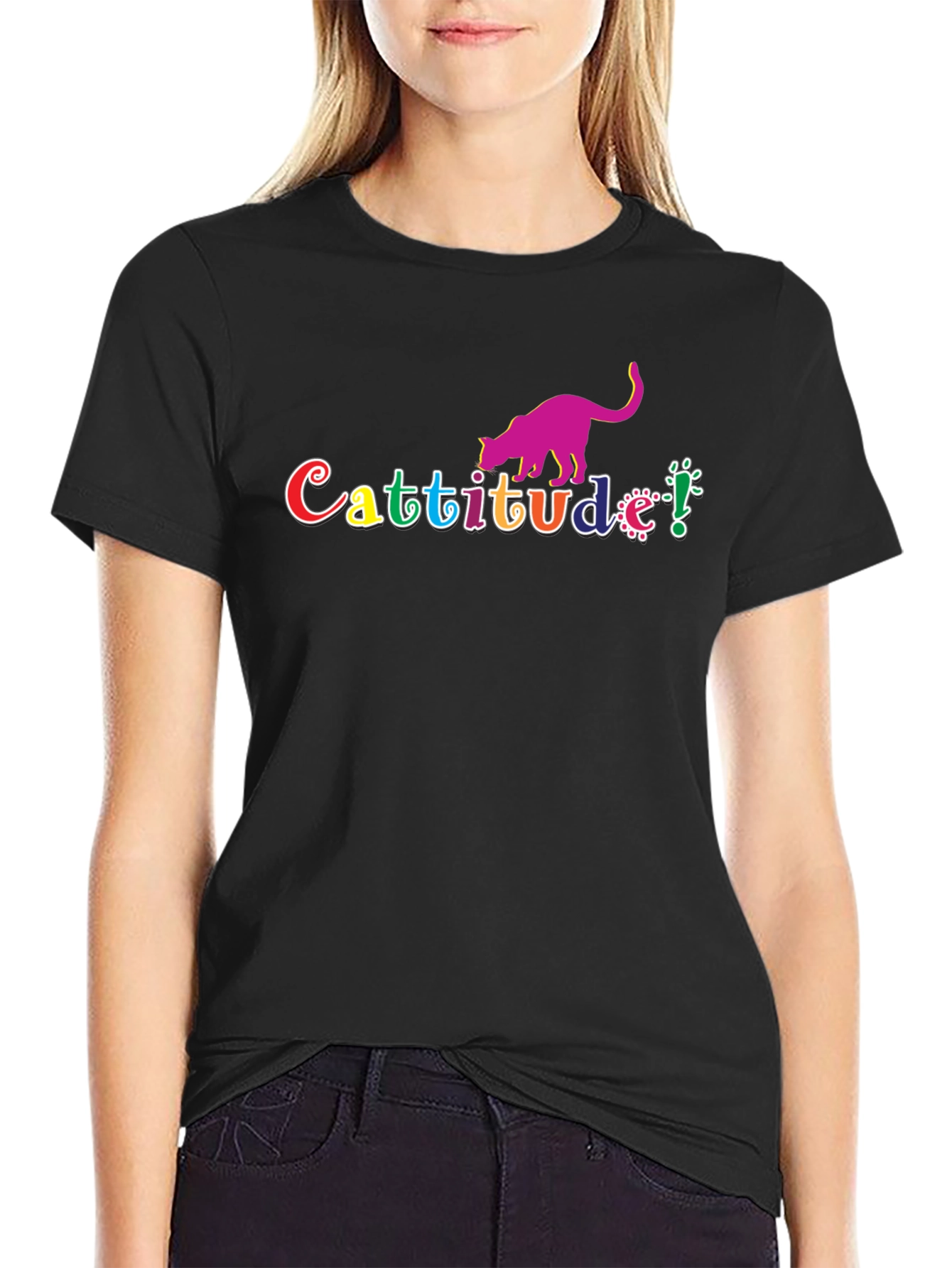 Cattitude T-Shirt - Quirky Cat Lover Tee