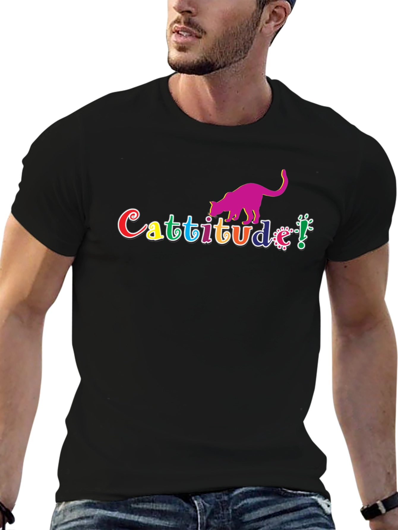 Cattitude T-Shirt - Quirky Cat Lover Tee