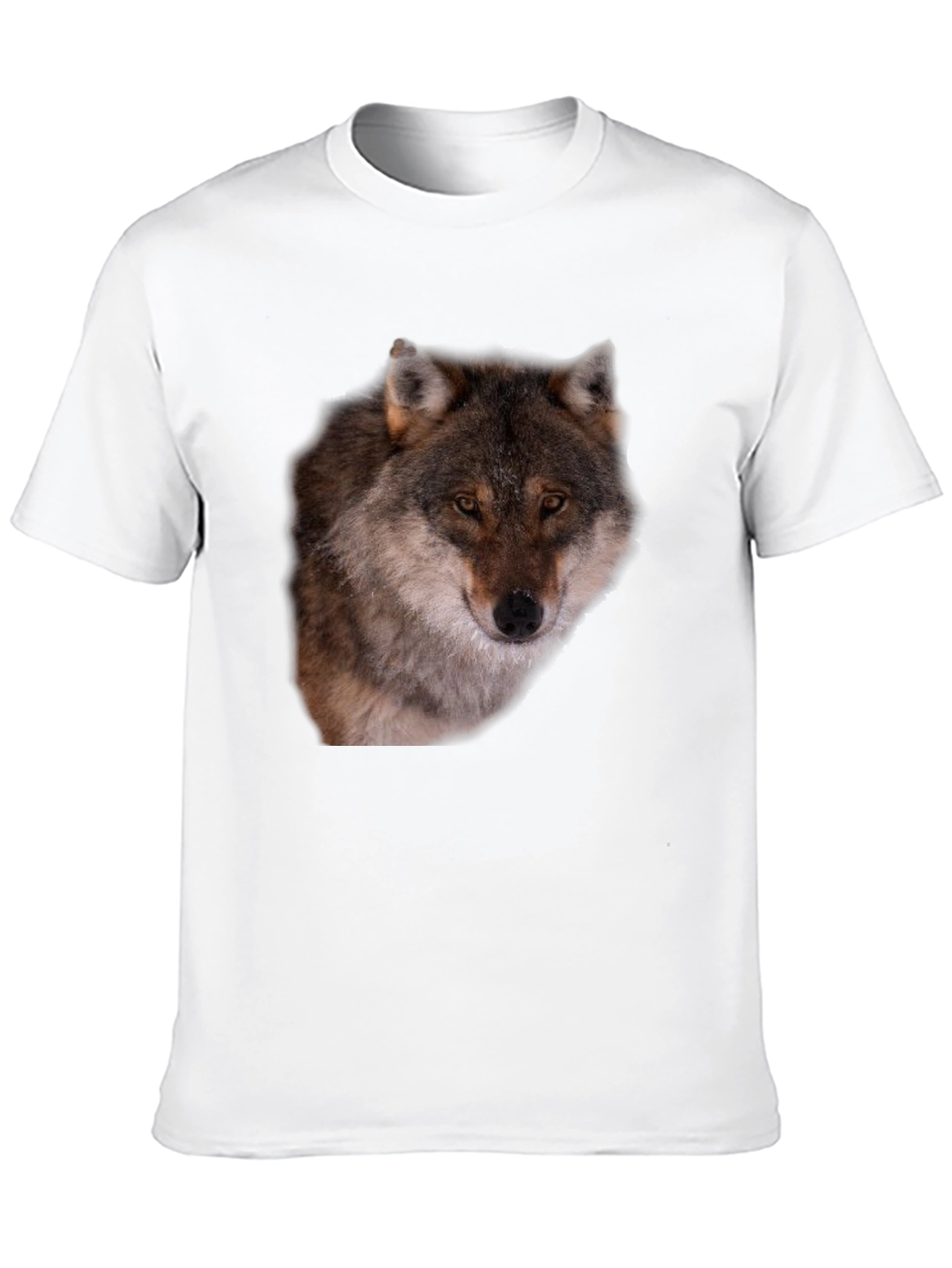 Wolf Graphic Tee - Black Animal Print T-Shirt