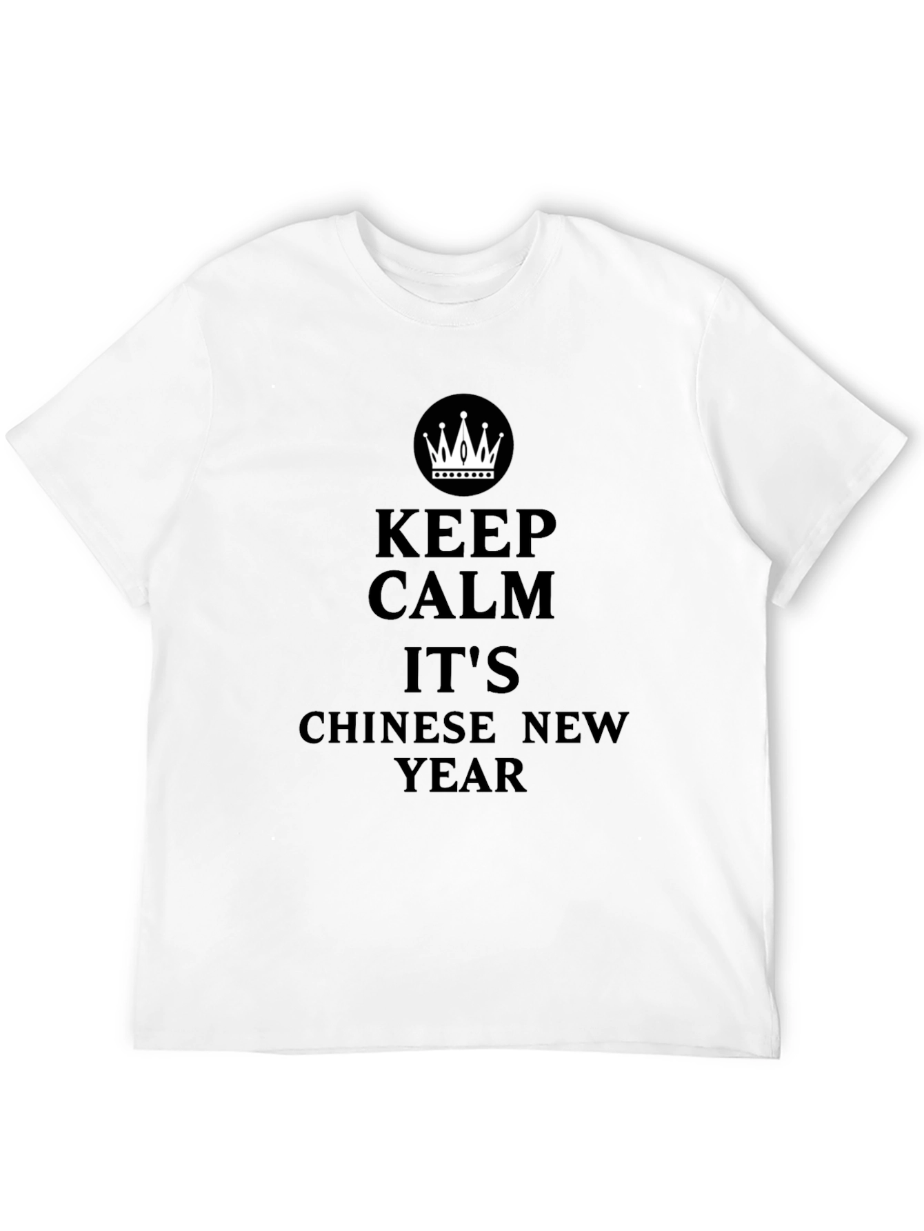 Keep Calm Chinese New Year Black T-Shirt