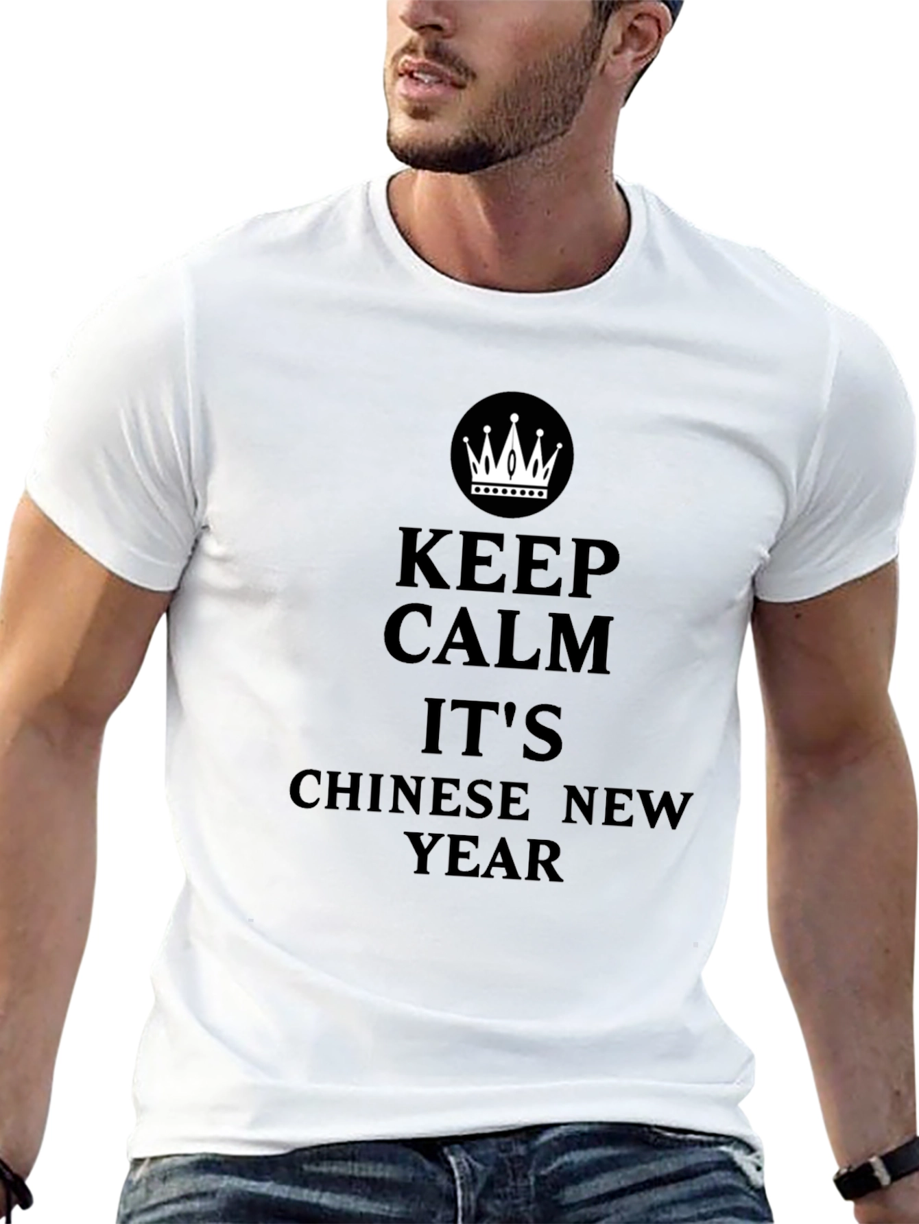 Keep Calm Chinese New Year Black T-Shirt