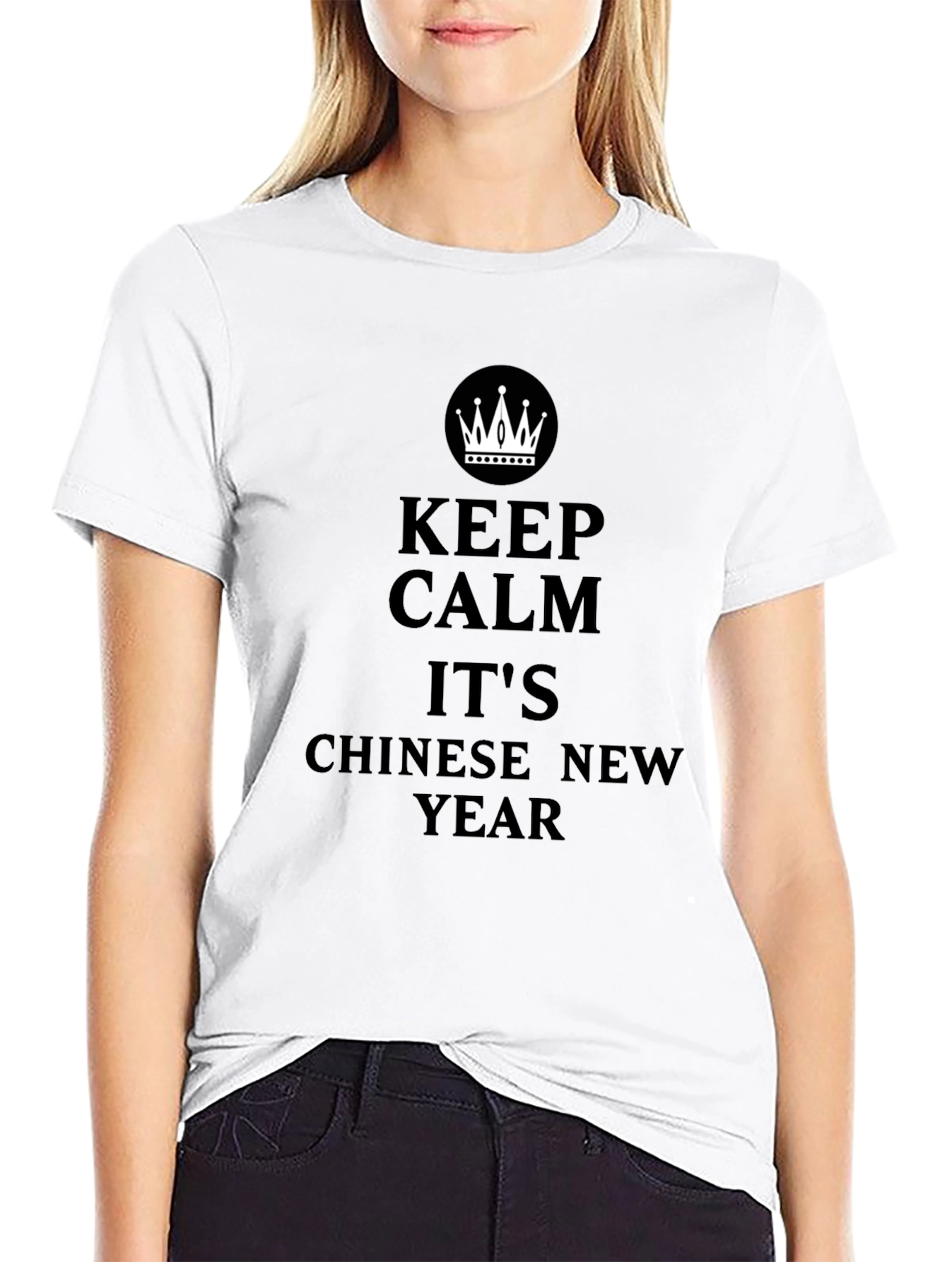 Keep Calm Chinese New Year Black T-Shirt