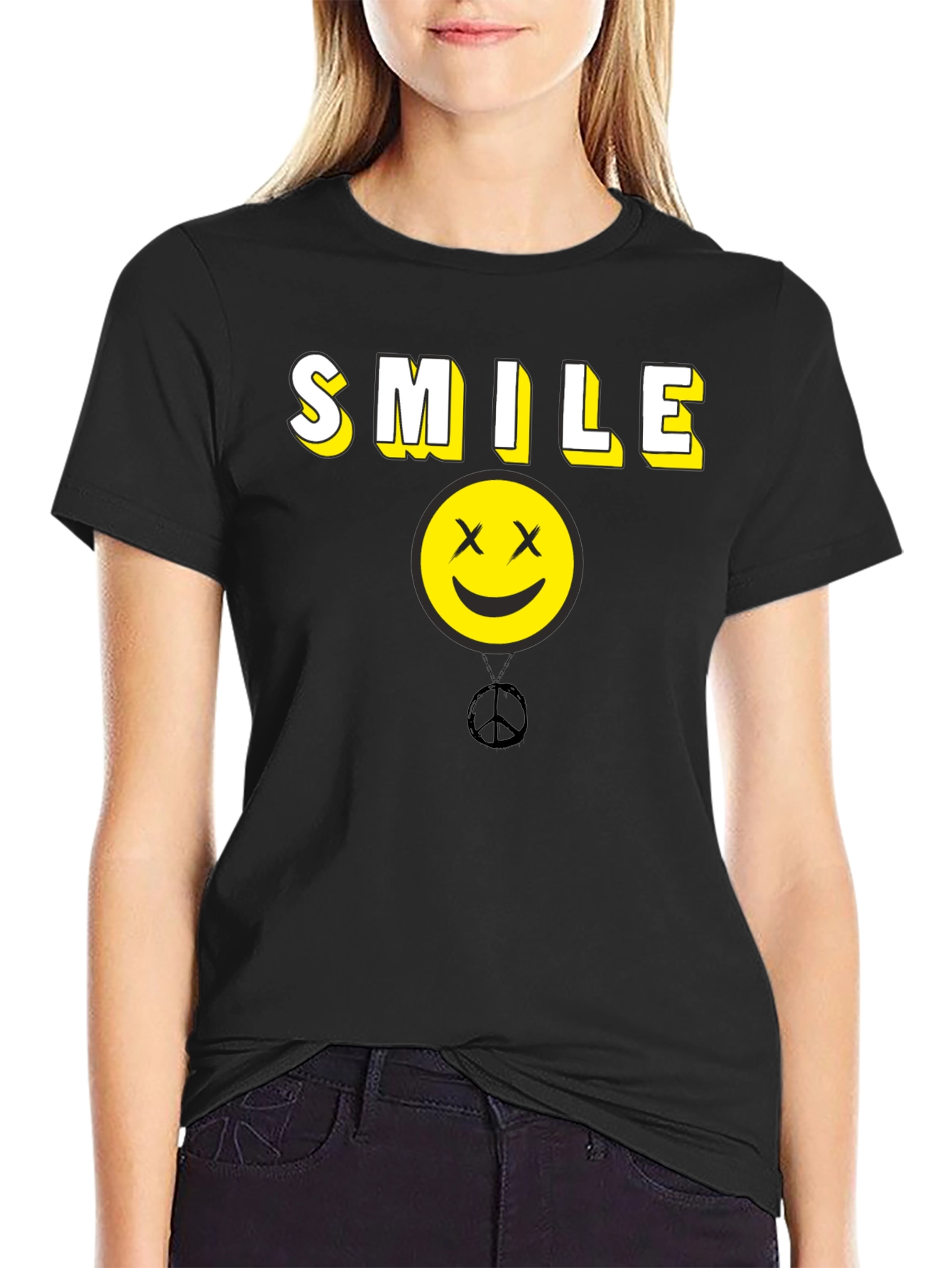 Smile Graphic Tee - Peace Happy Face