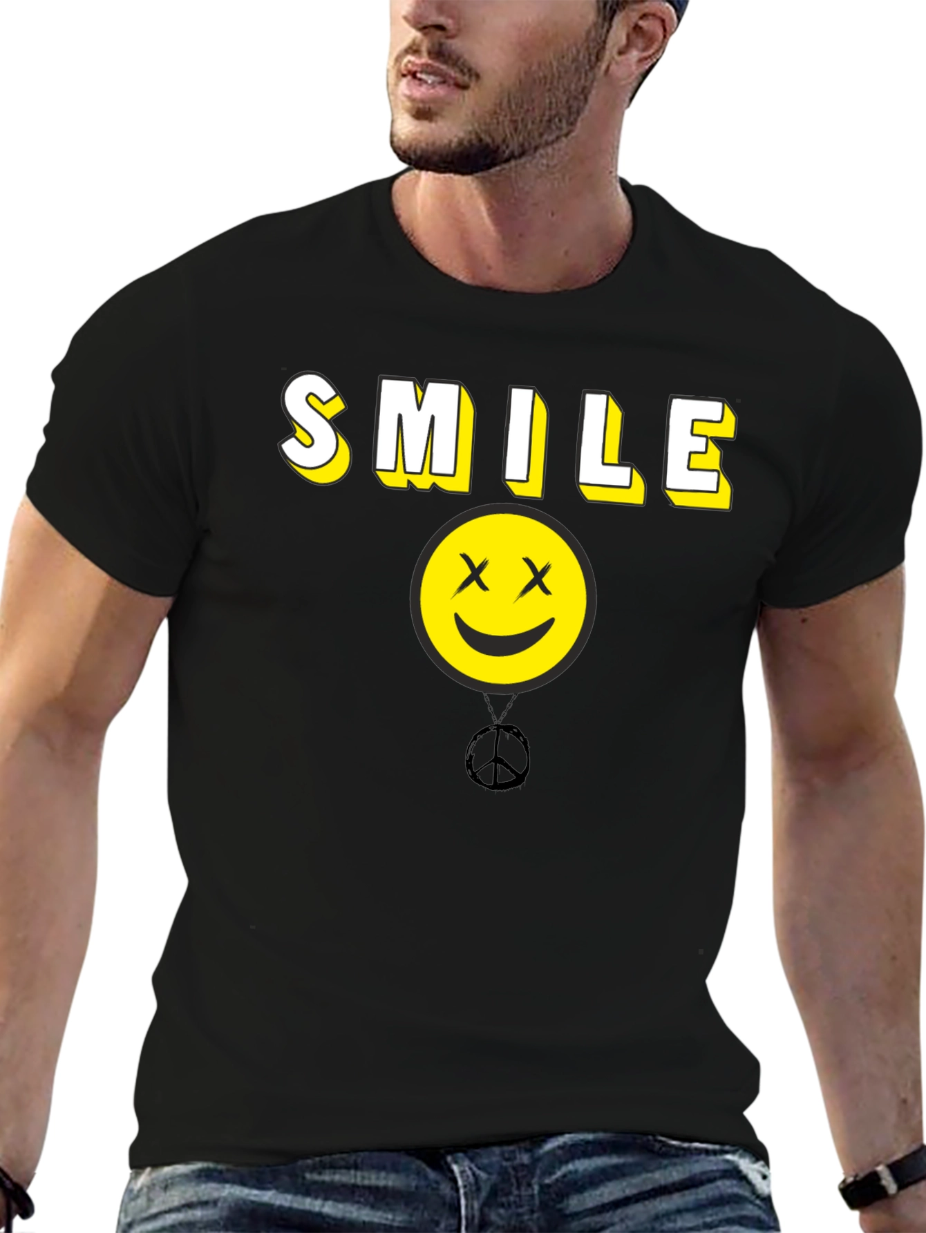 Smile Graphic Tee - Peace Happy Face