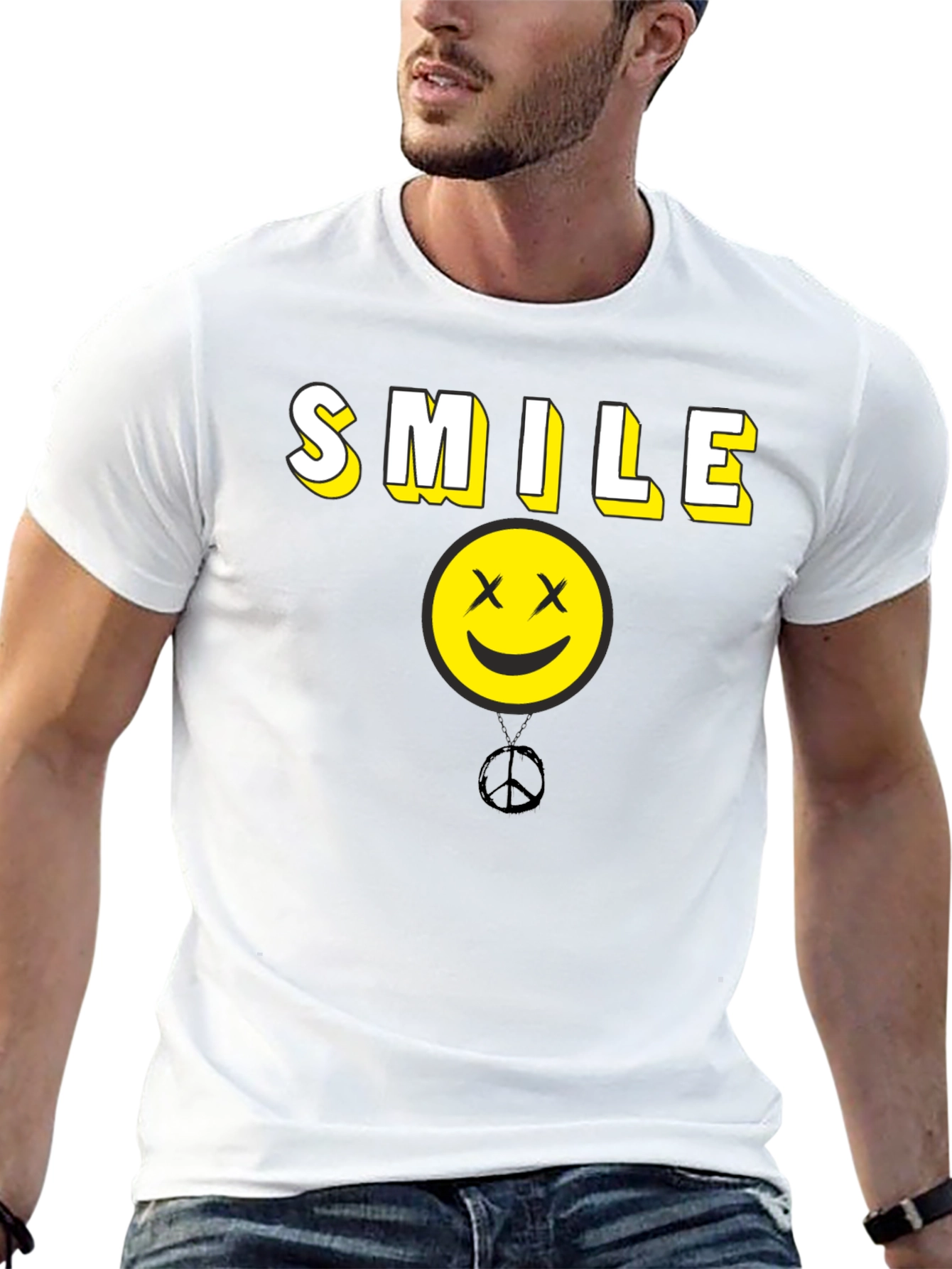 Smile Graphic Tee - Peace Happy Face