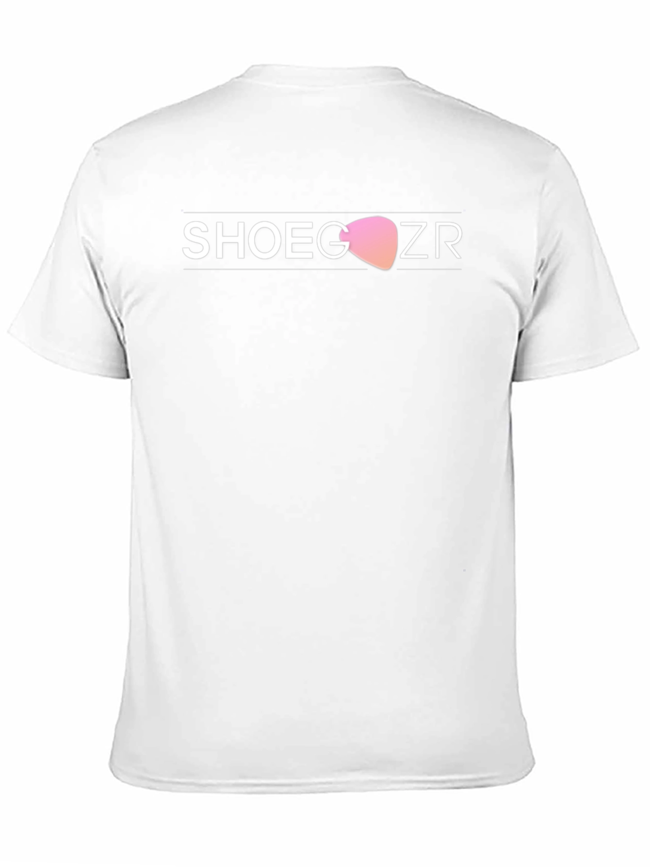 Shoegazer Black T-Shirt with Guitar Pick Design