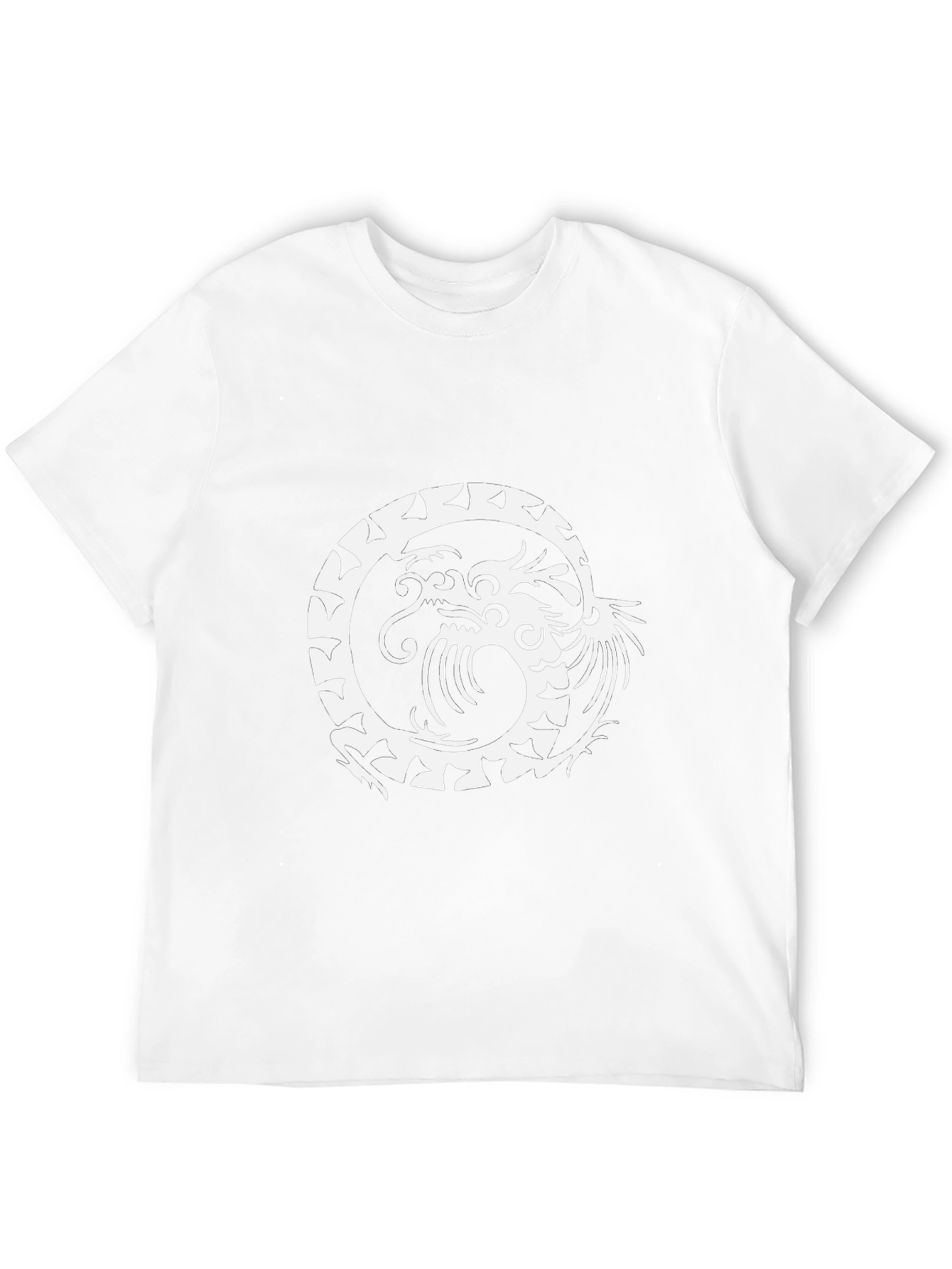 Dragon Circle Graphic Tee - Modern Black T-Shirt