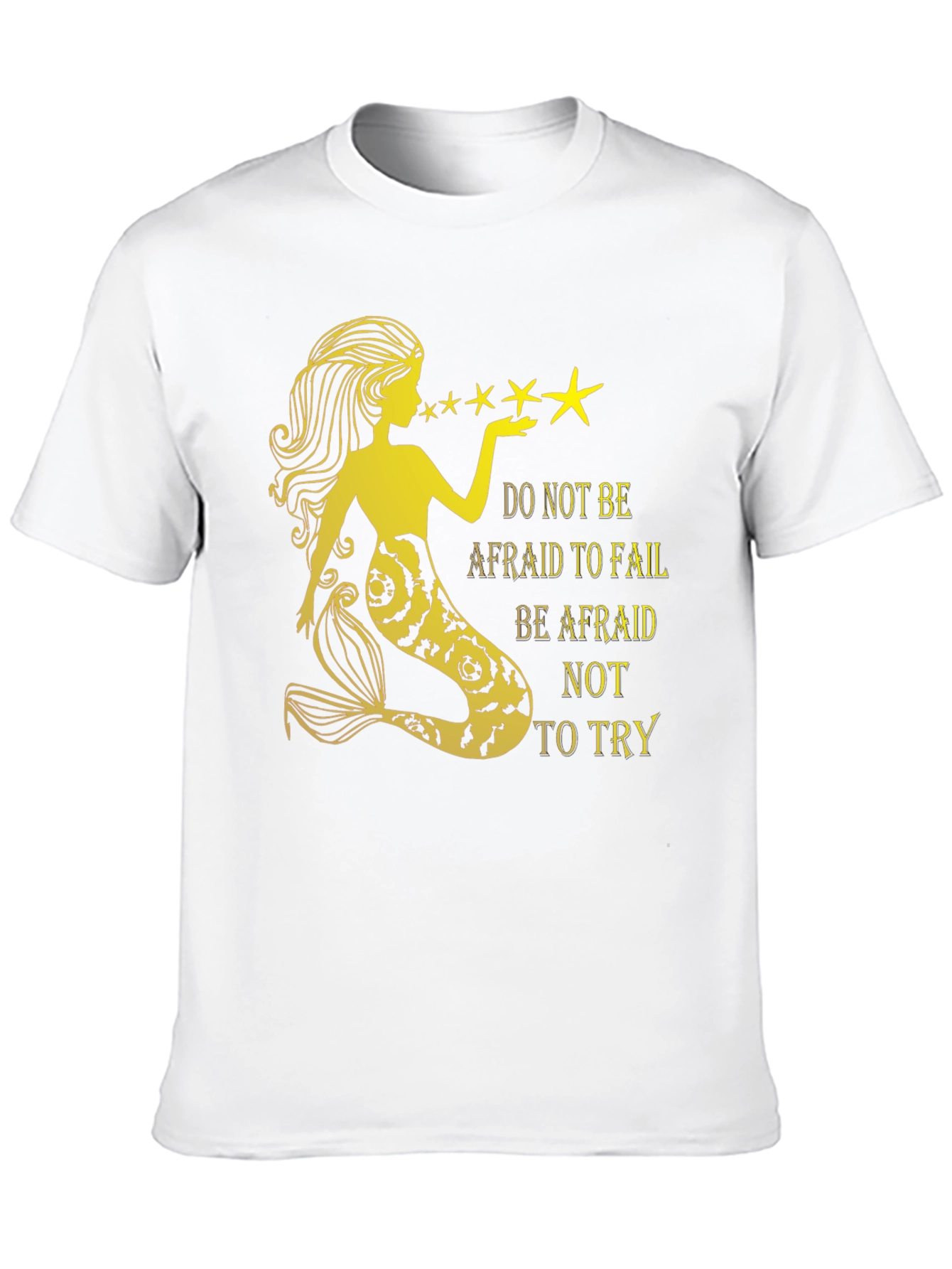 Mermaid Graphic Tee - Inspirational Quote Black T-Shirt