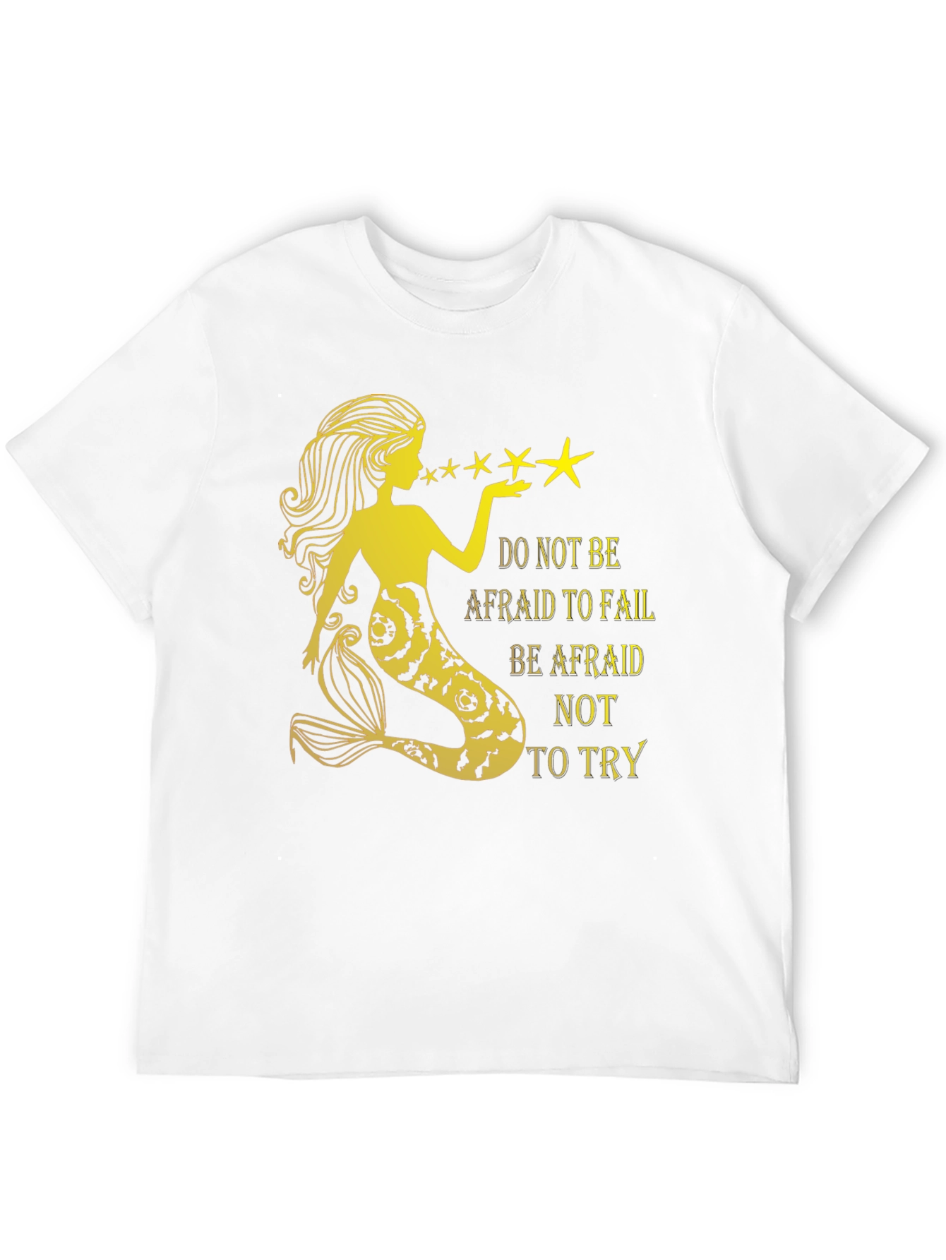 Mermaid Graphic Tee - Inspirational Quote Black T-Shirt