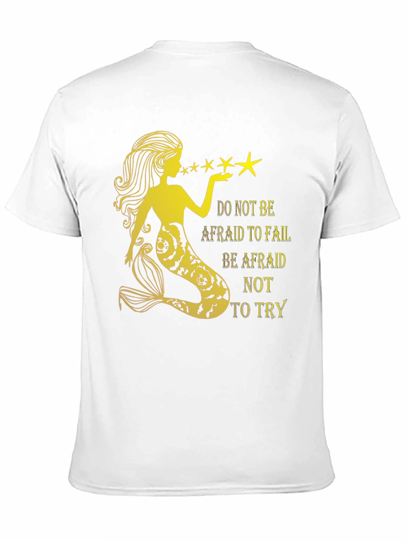 Mermaid Graphic Tee - Inspirational Quote Black T-Shirt