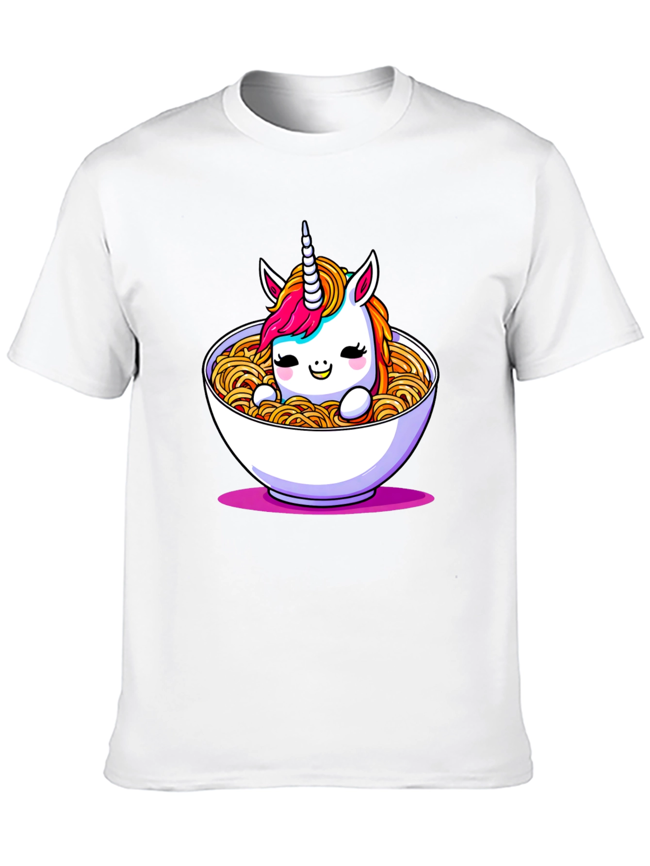 Unicorn Ramen Bowl Black T-Shirt