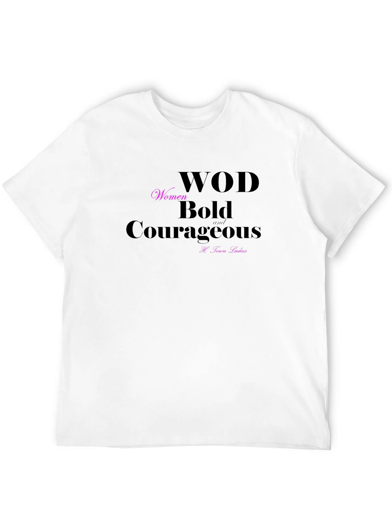 WOD Women Bold Courageous Graphic Tee - Black