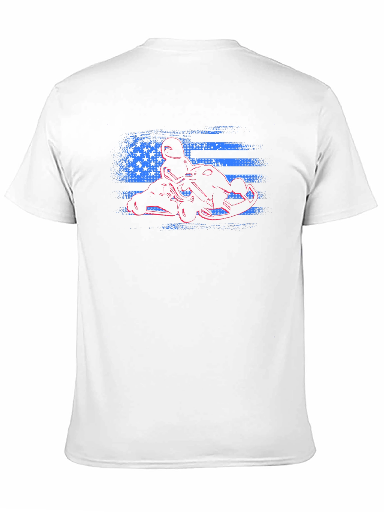 Kart Racing USA Flag Graphic Tee - Black