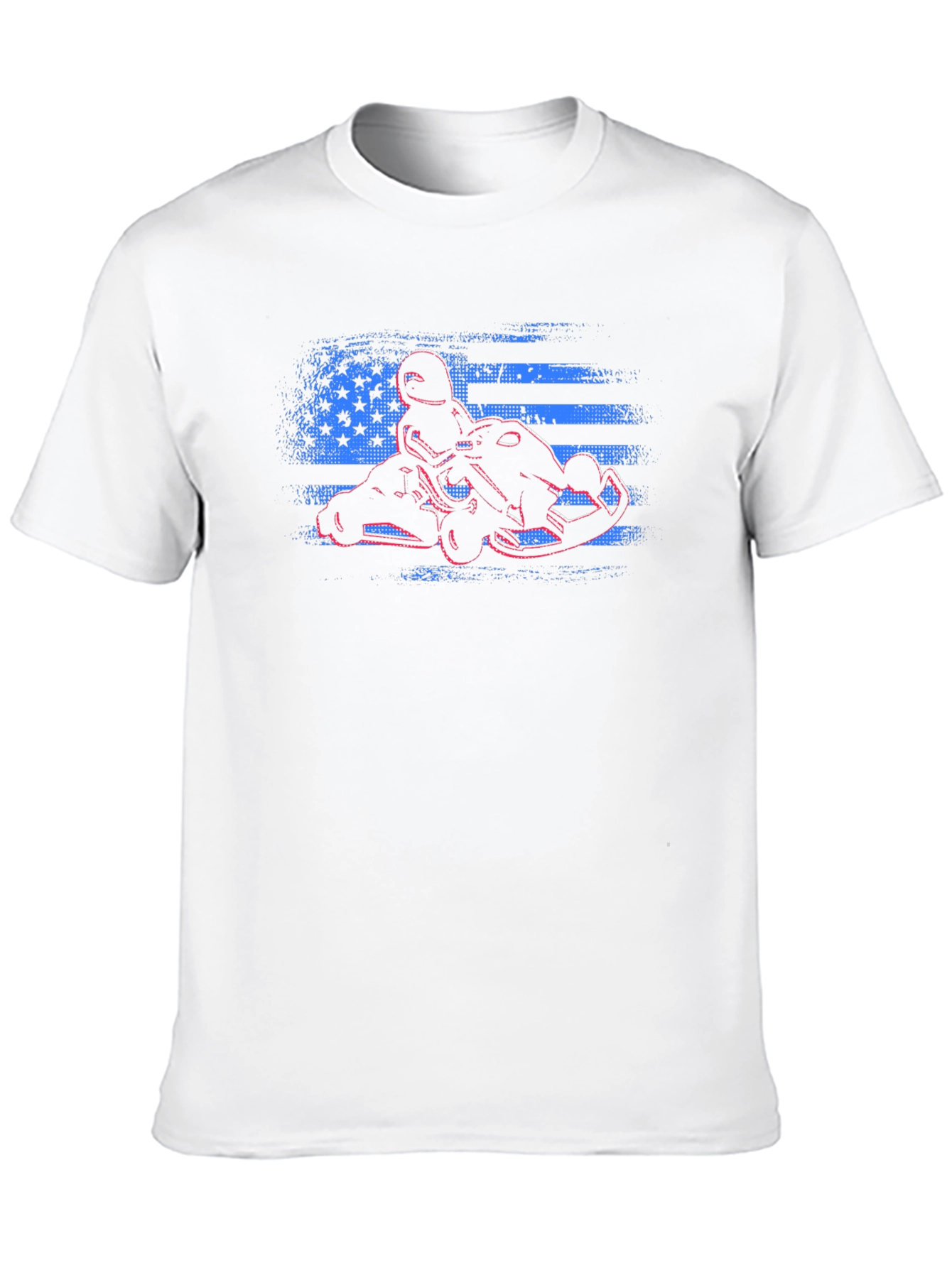 Kart Racing USA Flag Graphic Tee - Black