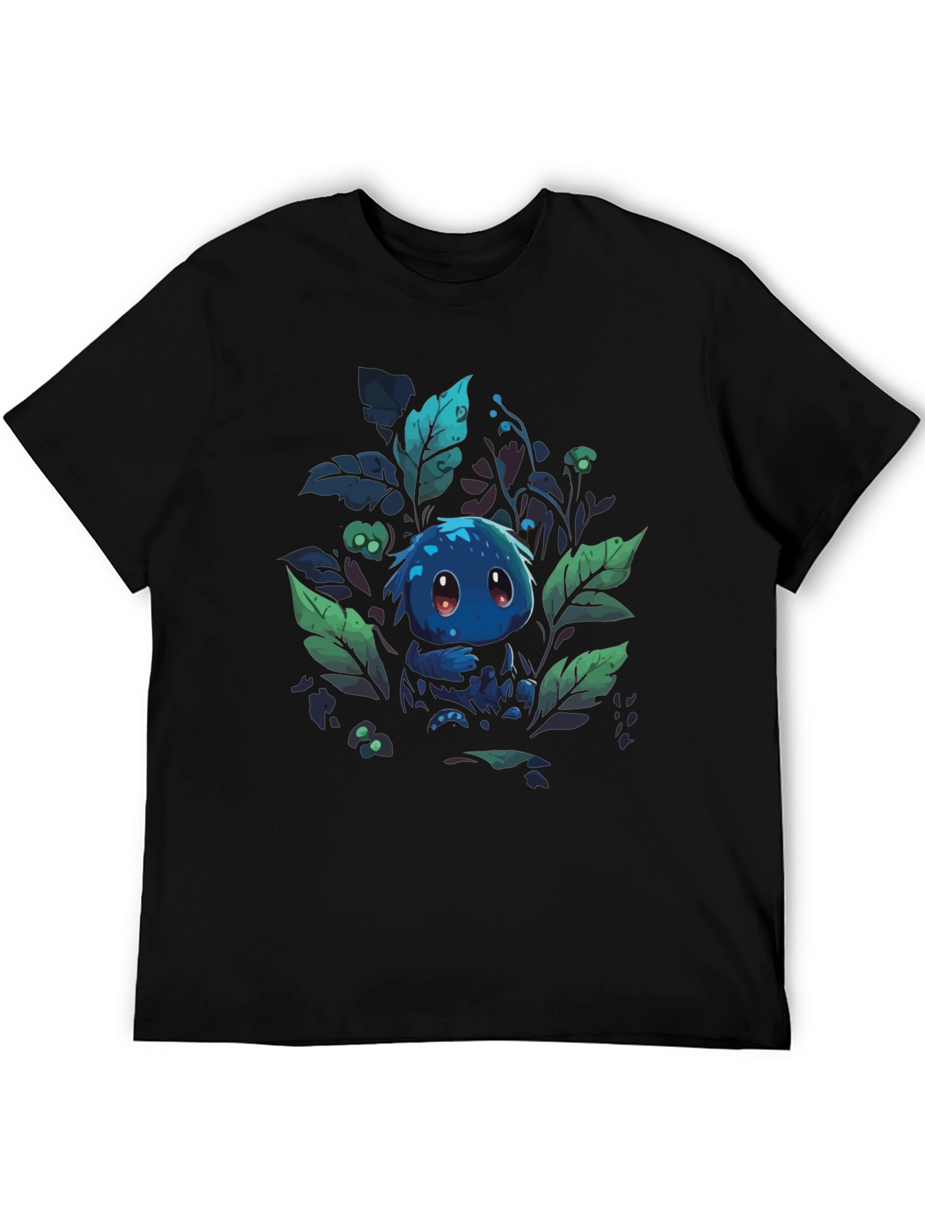 Cute Creature Graphic Tee - Black