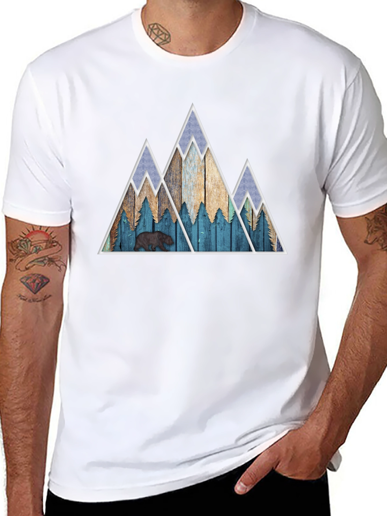 Mountains & Bear Graphic Tee