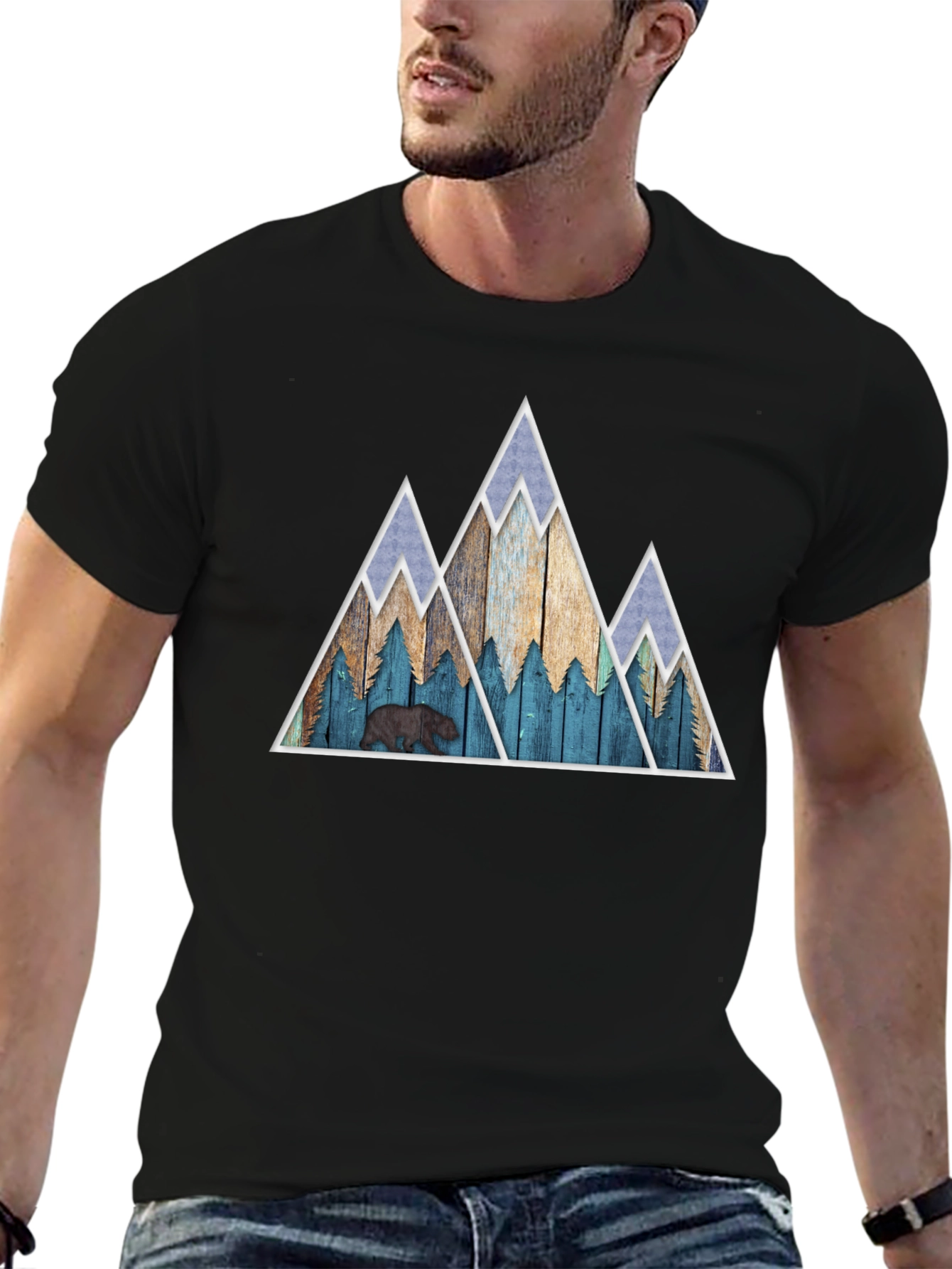 Mountains & Bear Graphic Tee