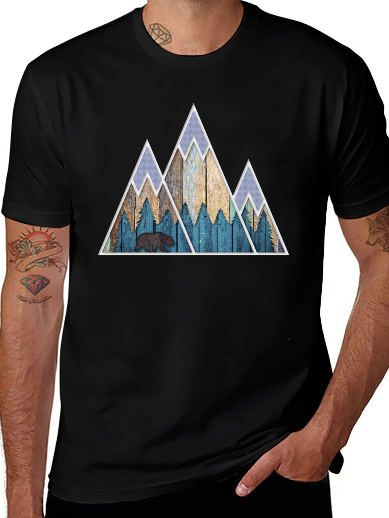 Mountains & Bear Graphic Tee