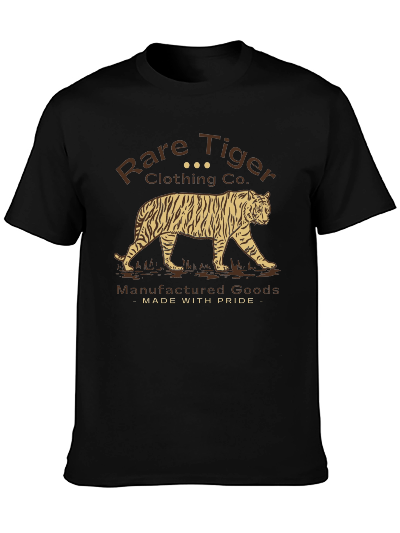 Rare Tiger Graphic T-Shirt - Black