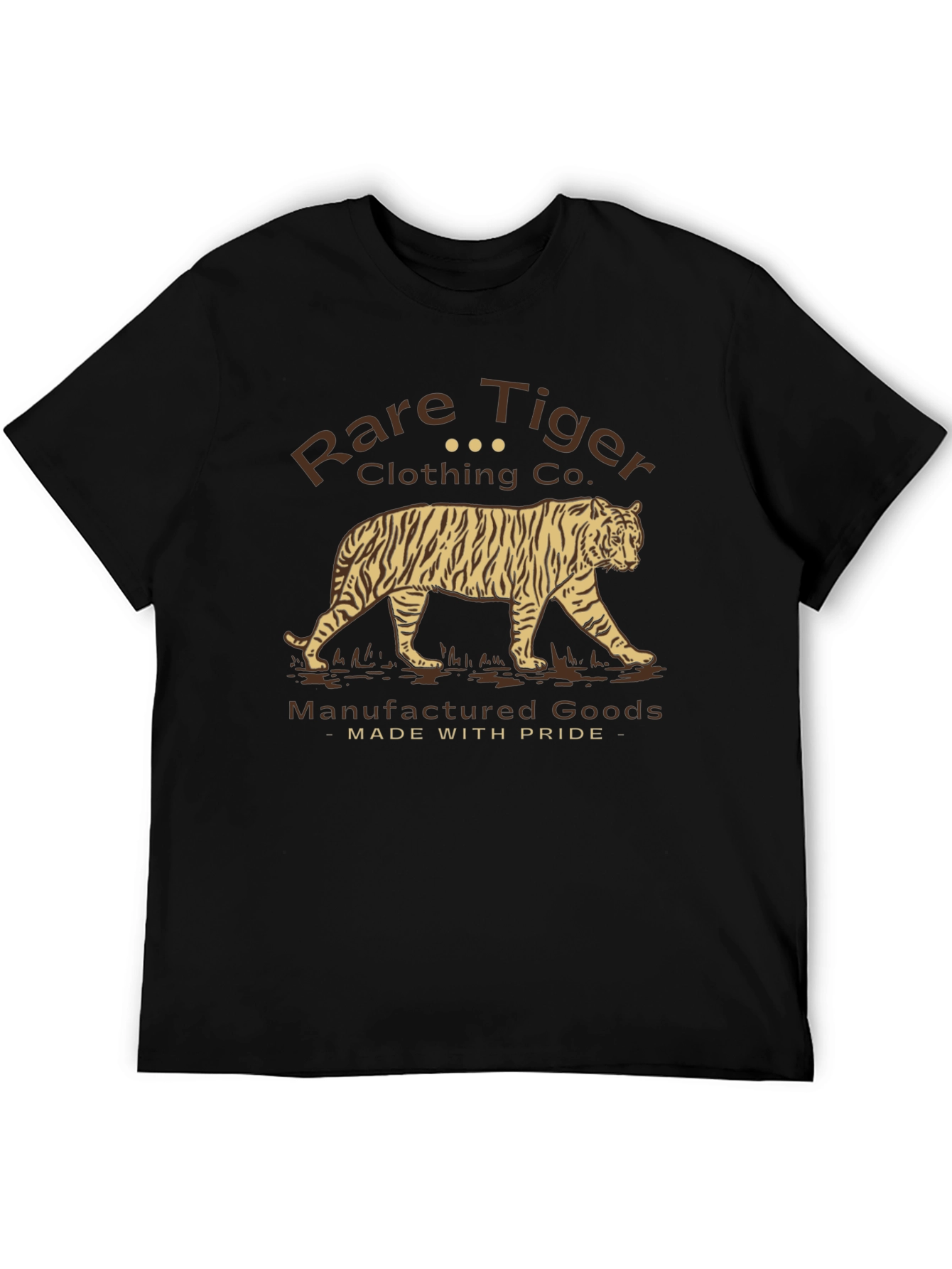 Rare Tiger Graphic T-Shirt - Black