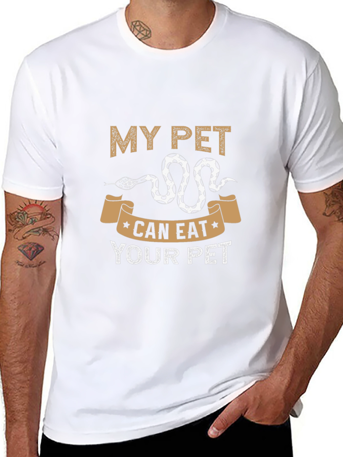 My Pet Can Eat Your Pet Snake Graphic T-Shirt
