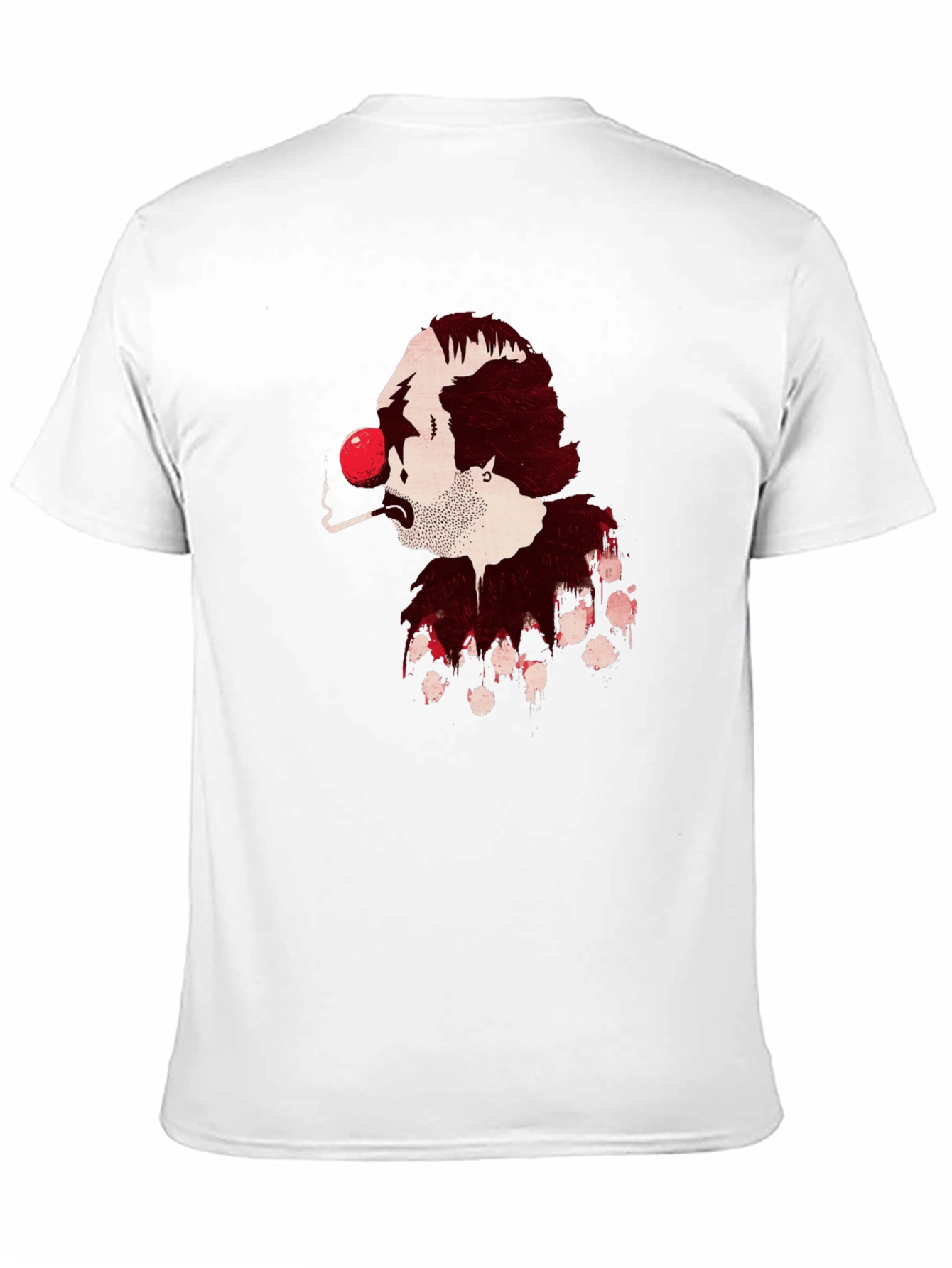 Smoking Clown Graphic Black T-Shirt