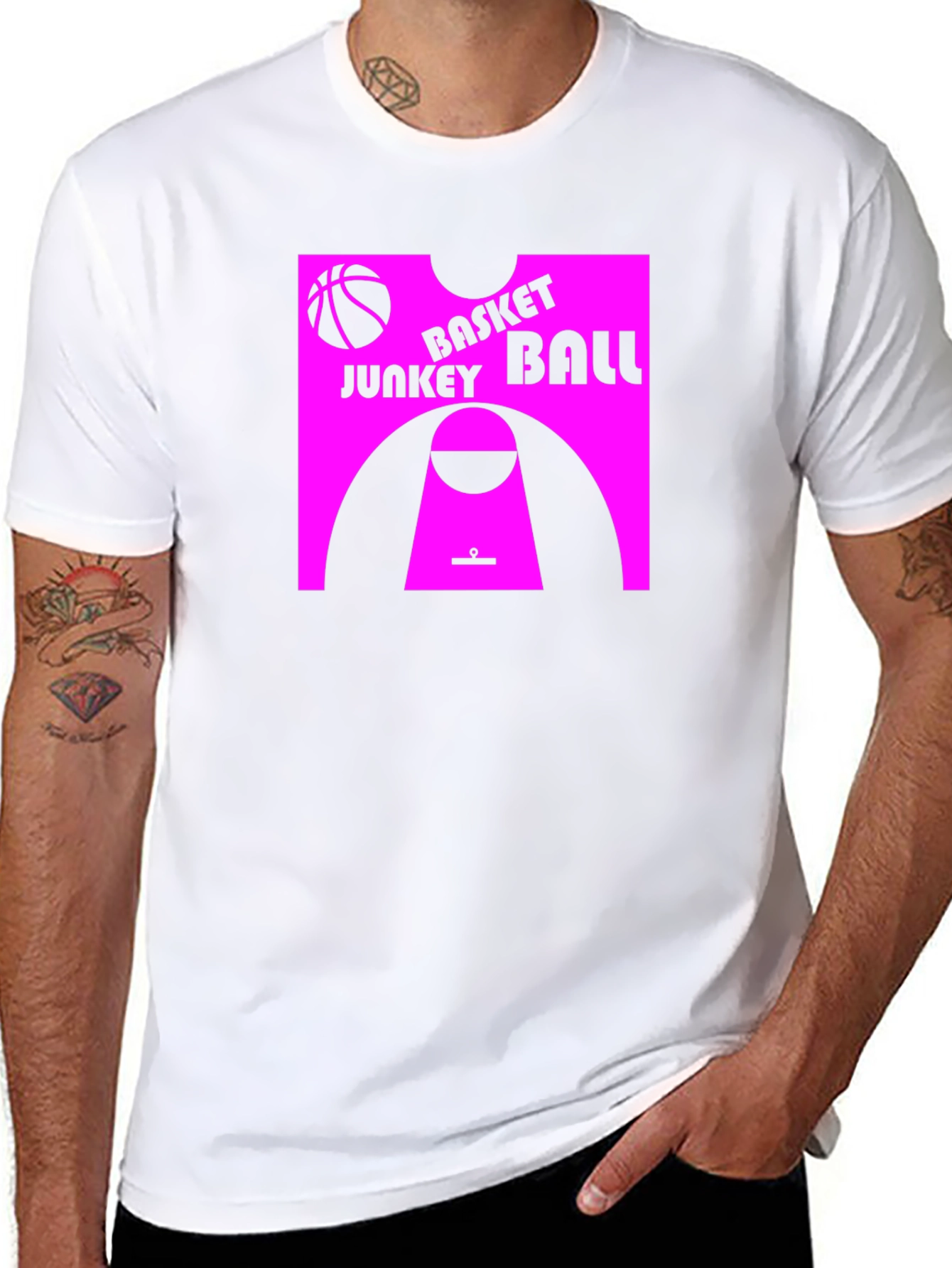 Basket Junkey Ball Graphic Tee - Black