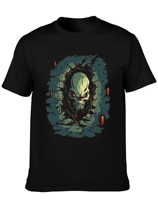 Skull Graphic Black T-Shirt - Dark Fantasy