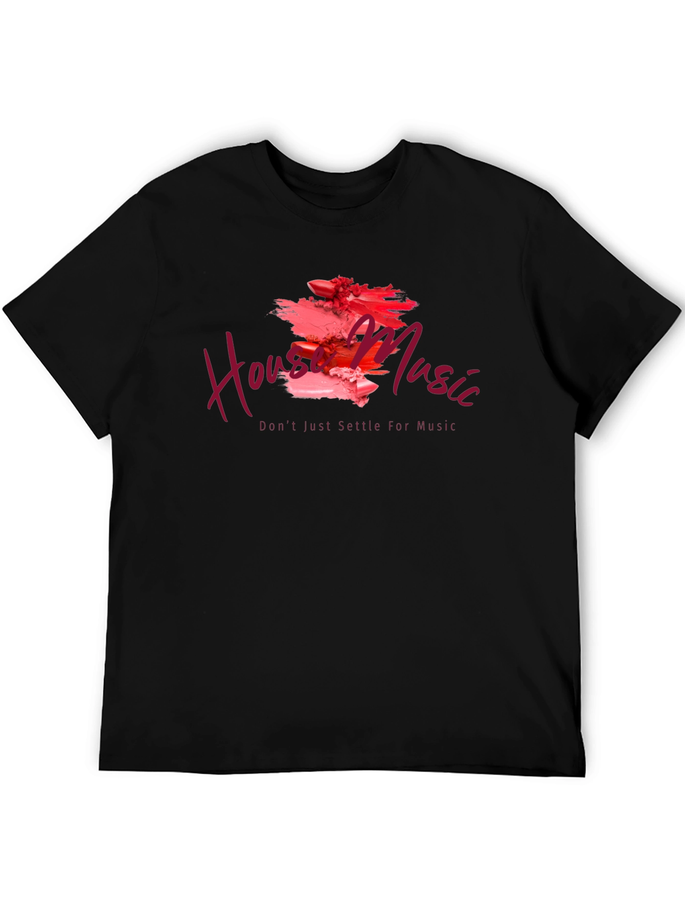 House Music Lipstick Art Graphic T-Shirt