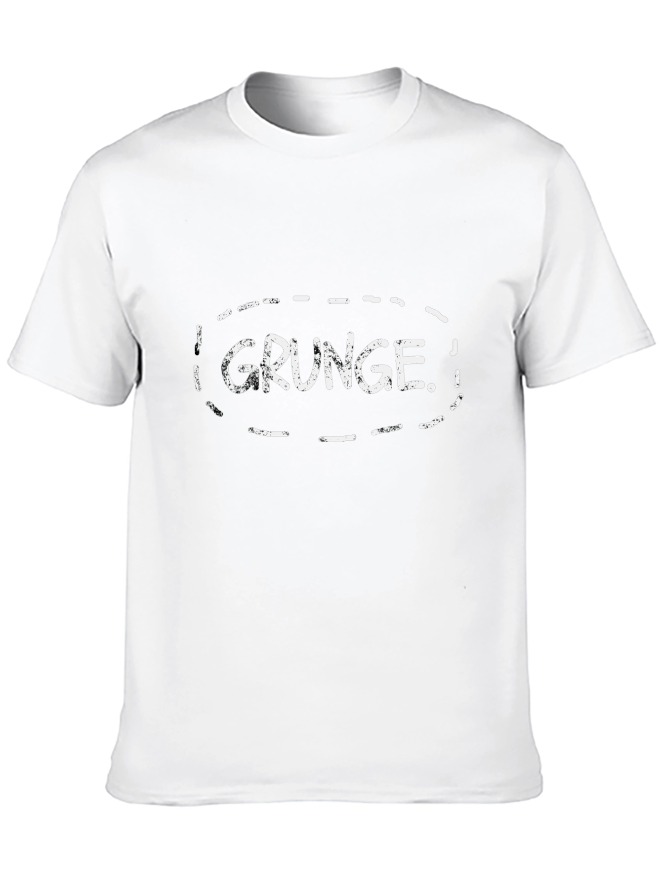 Grunge Graphic Tee - Black Cotton T-Shirt
