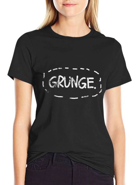 Grunge Graphic Tee - Black Cotton T-Shirt