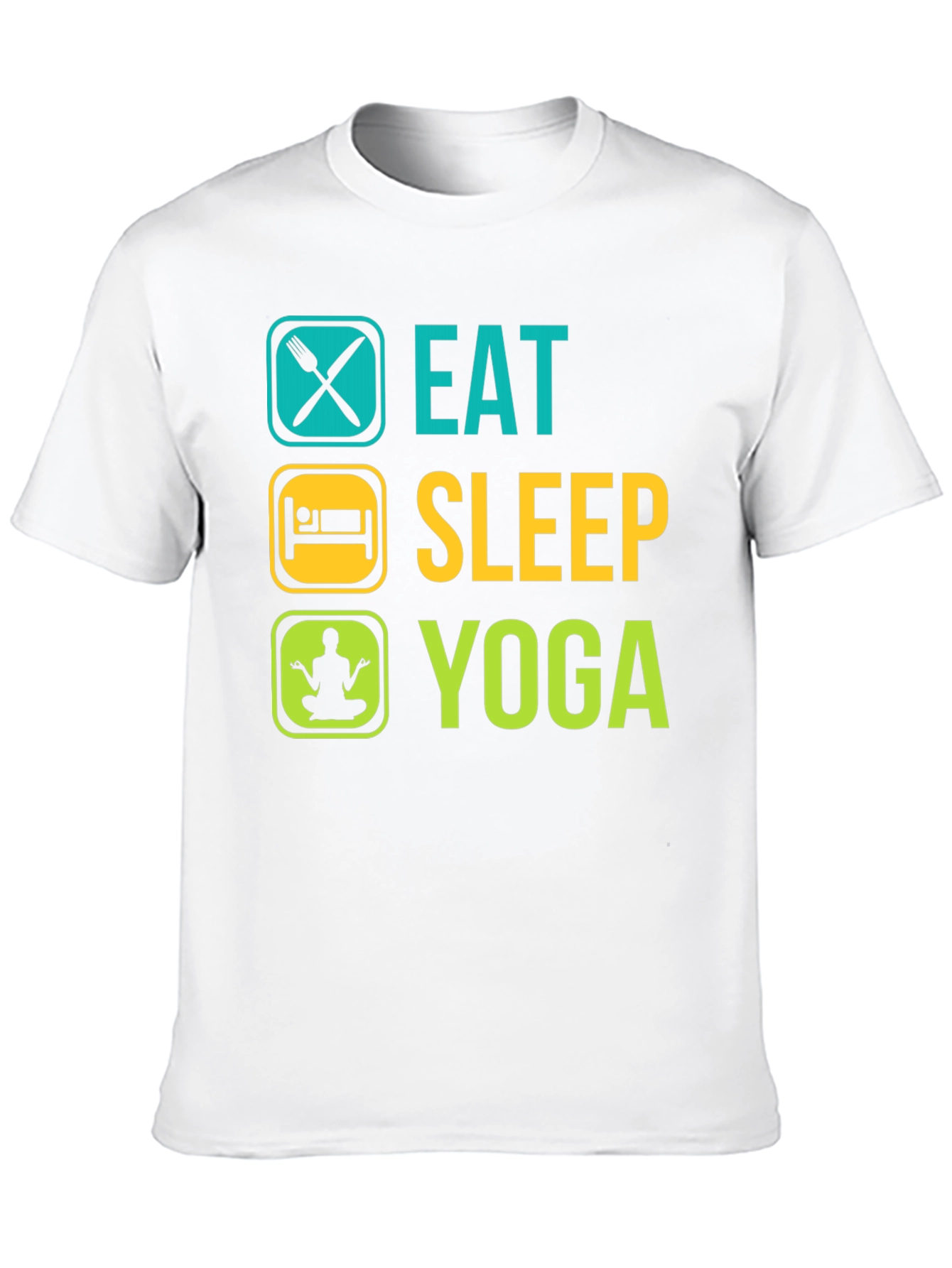Eat Sleep Yoga Black Graphic Tee