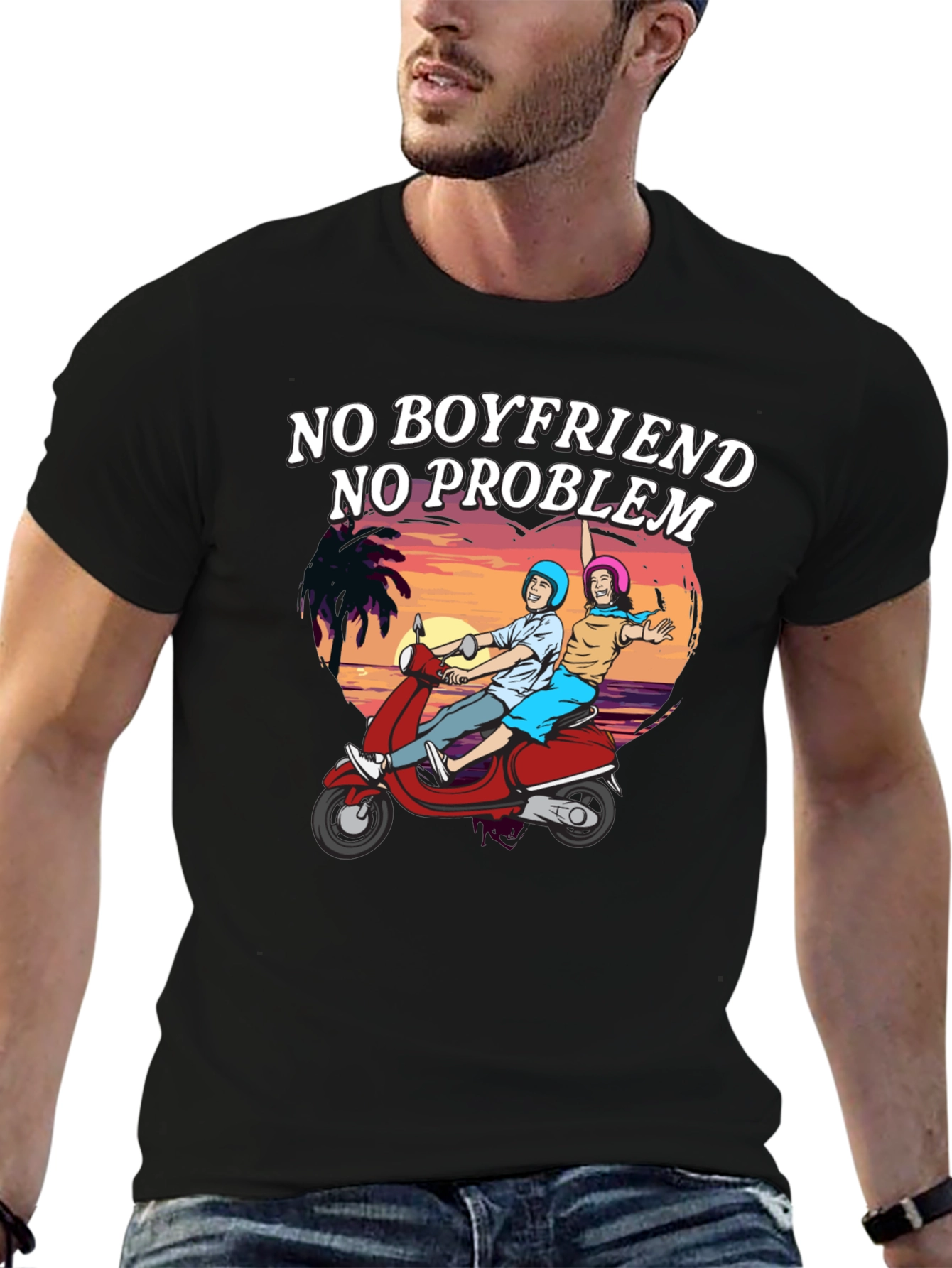 No Boyfriend No Problem Graphic Tee