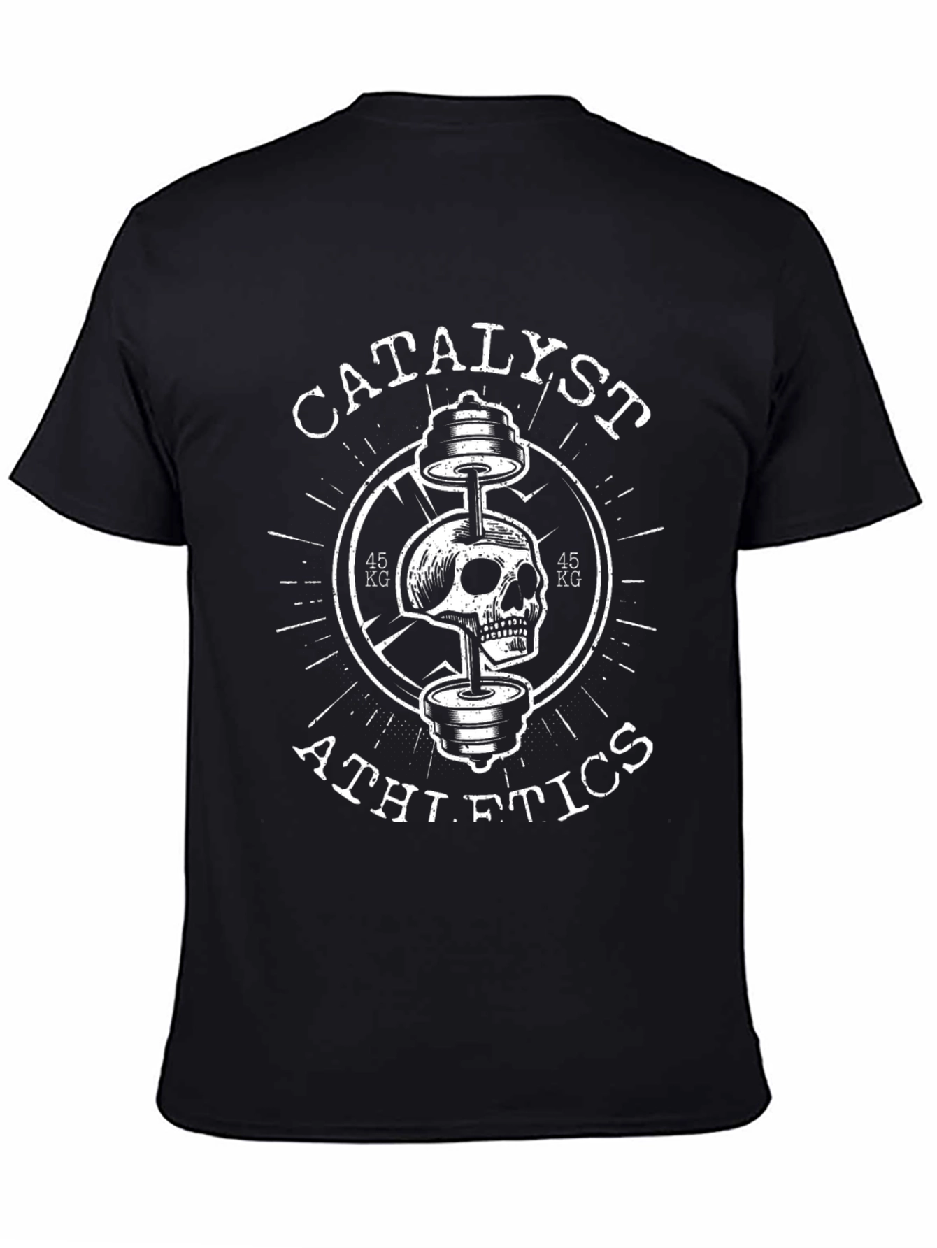 Catalyst Athletics Skull Barbell Black T-Shirt