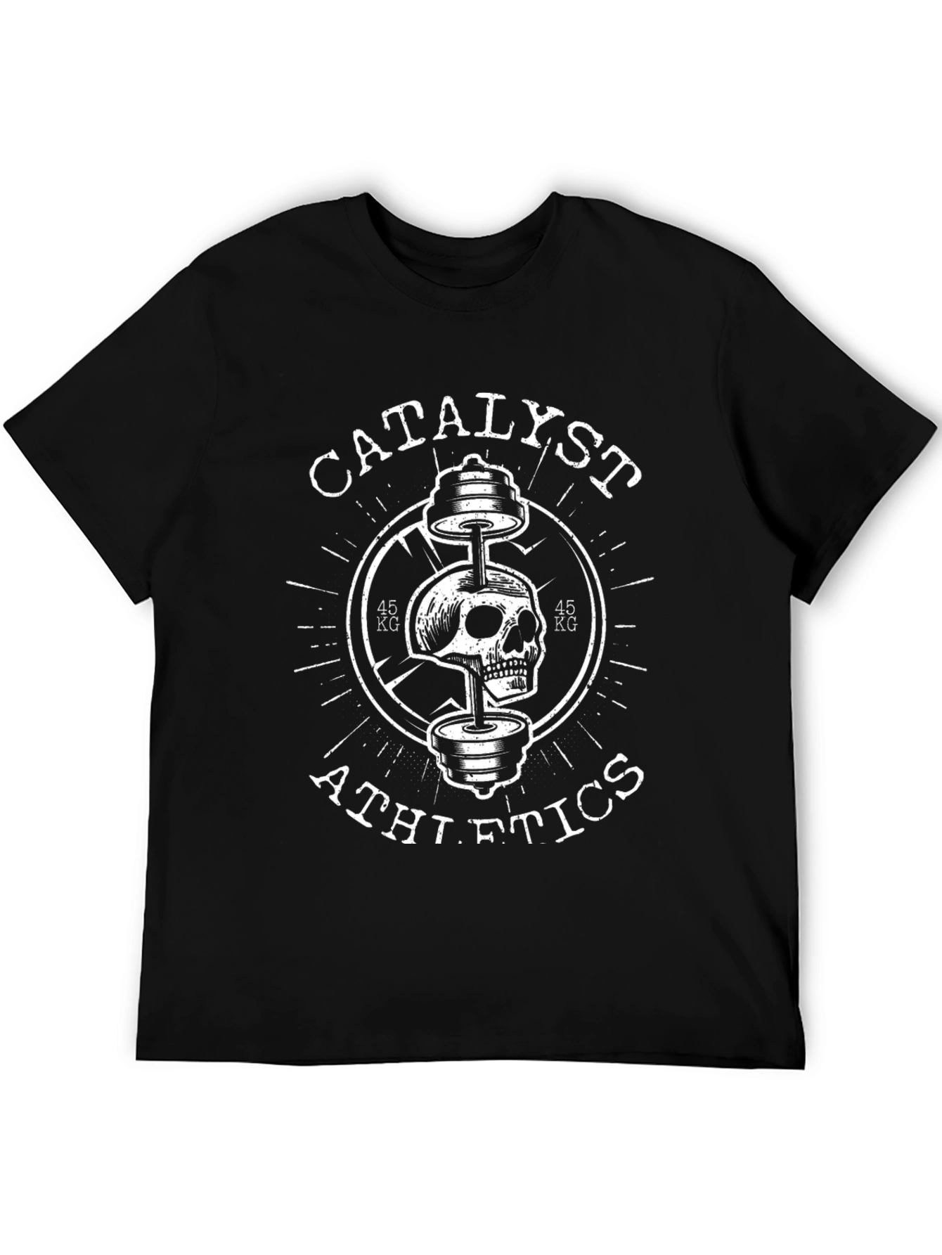 Catalyst Athletics Skull Barbell Black T-Shirt
