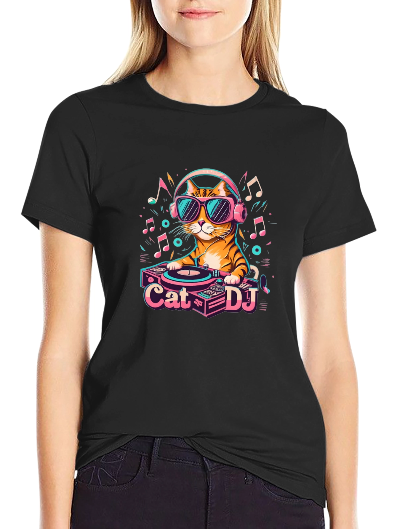 Cool Cat DJ Graphic T-Shirt - Unisex