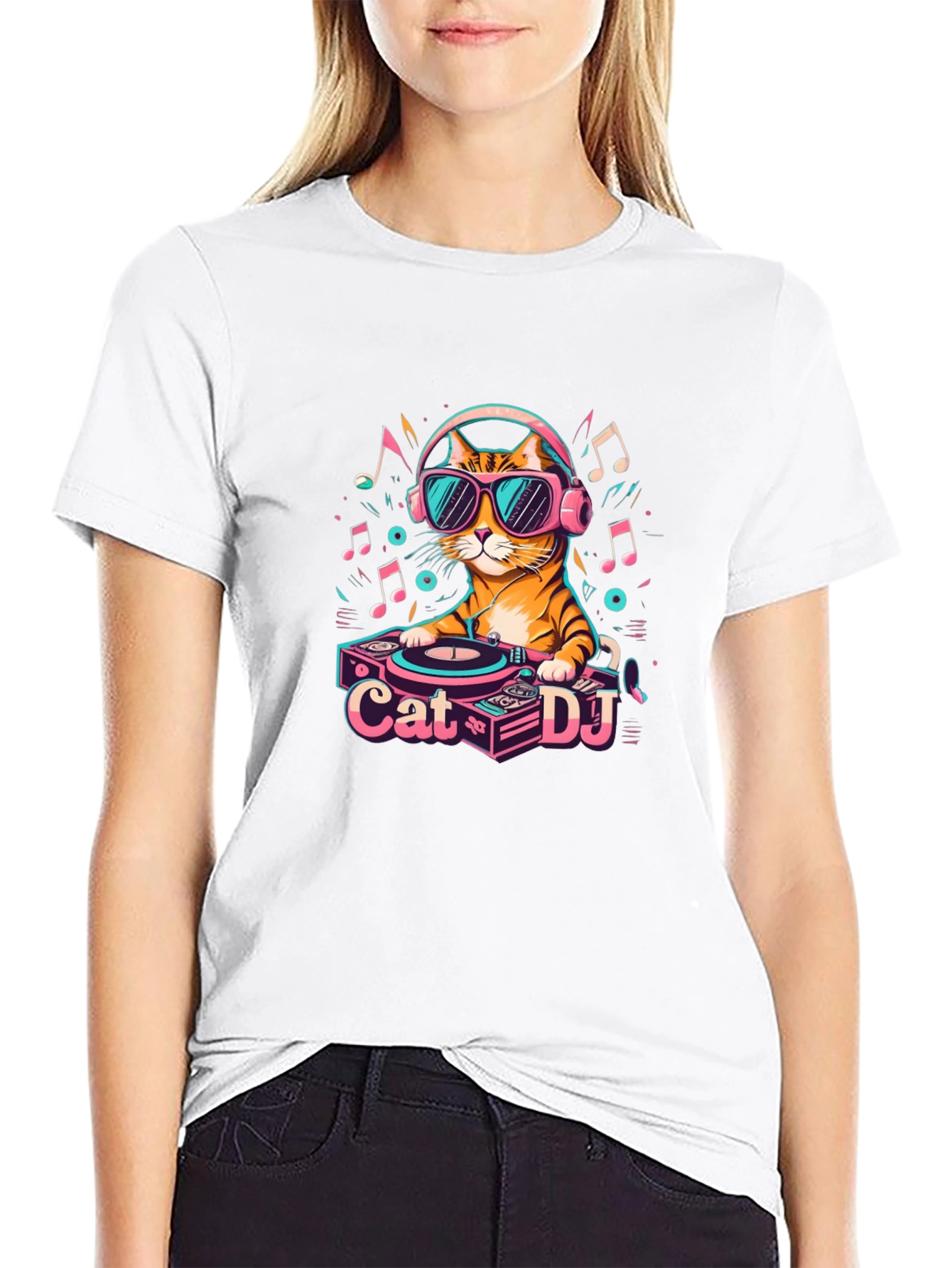 Cool Cat DJ Graphic T-Shirt - Unisex